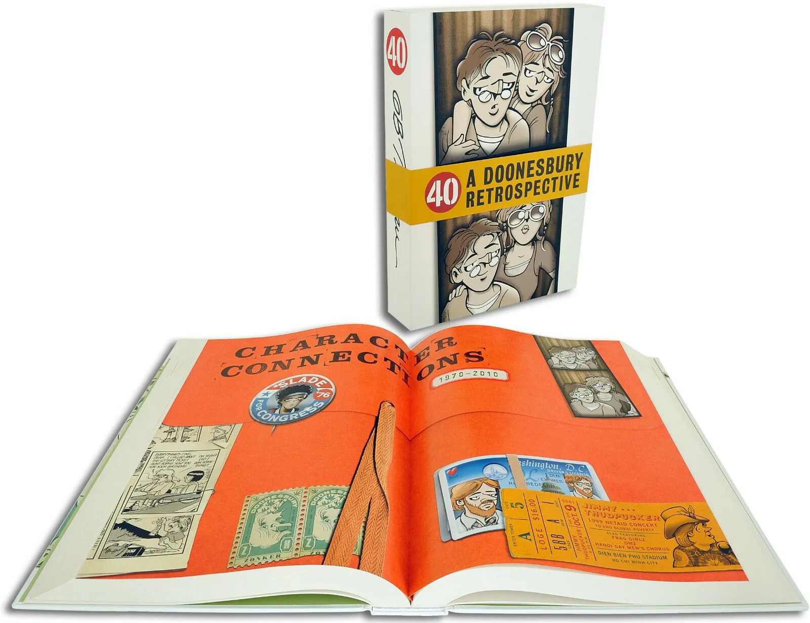 40: A Doonesbury Retrospective by G. B. Trudeau - Deluxe Hardcover