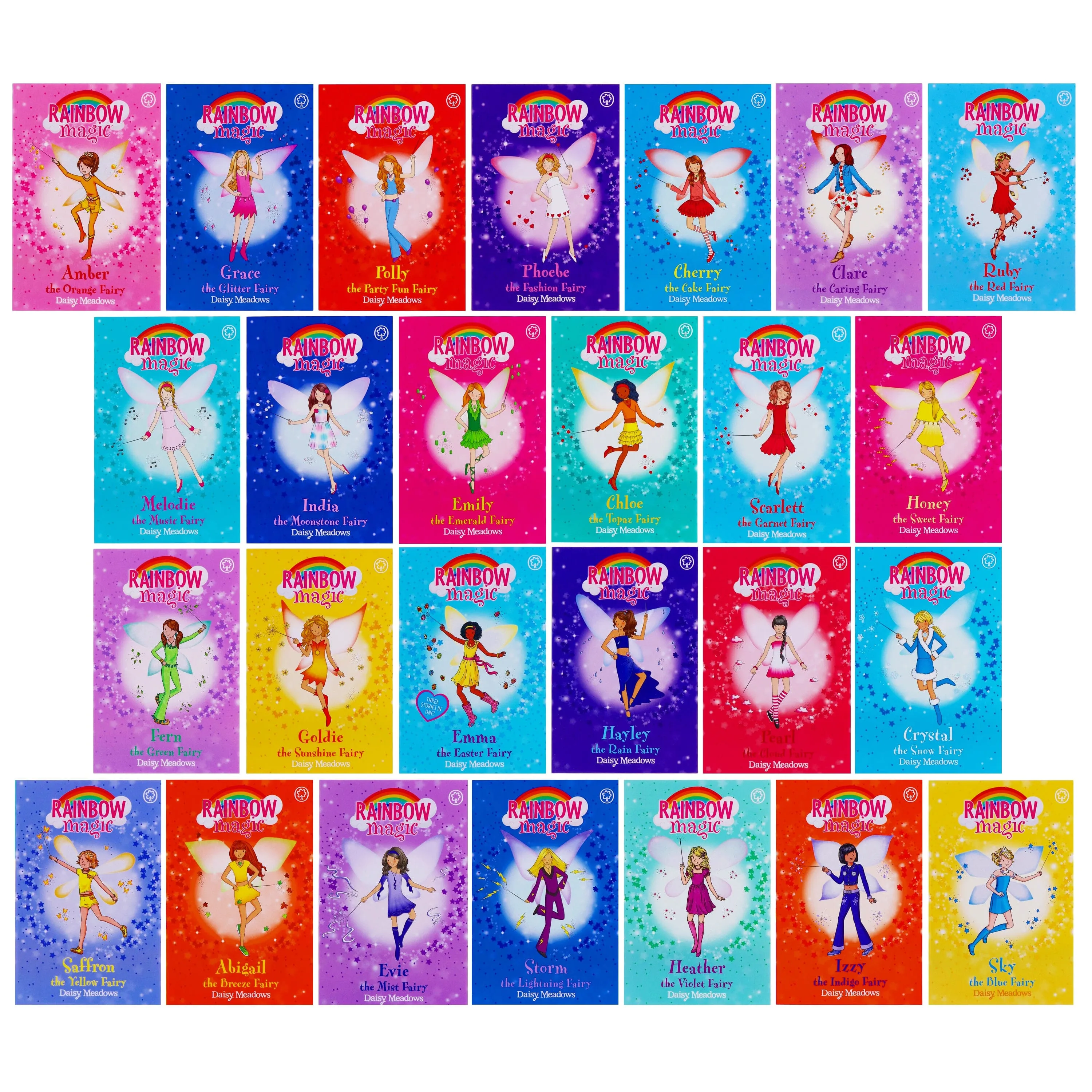 A Year of Rainbow Magic by Daisy Meadows 52 Books Boxed Set Collection - Ages 5-7 - Paperback
