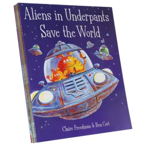 Aliens Love Underpants 6 Book Set Collection By Claire Freedman & Ben Cort - Age 5-7 - Paperback