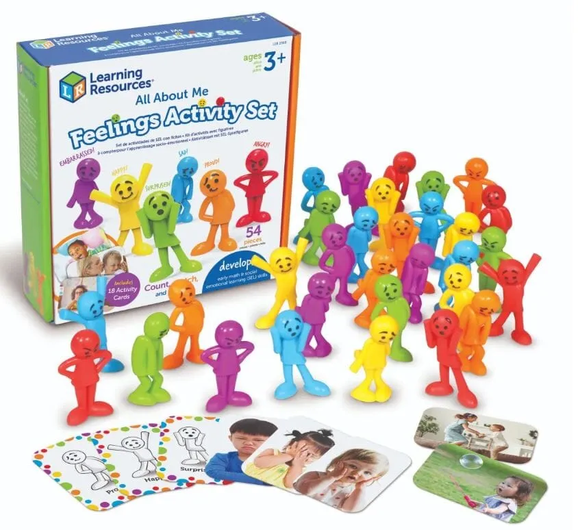All About Me Feelings Activity Set: Count, Match and Sort (Includes 18 Activity Cards & 54 Pieces) - Ages 3  - Educational Toys