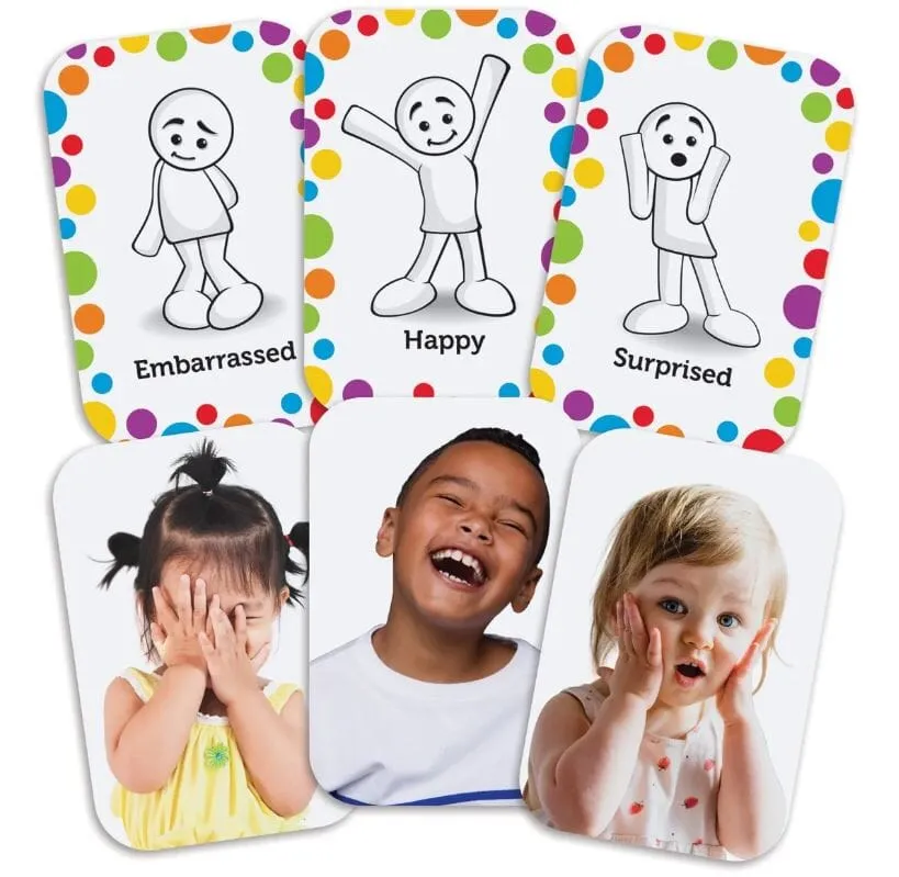 All About Me Feelings Activity Set: Count, Match and Sort (Includes 18 Activity Cards & 54 Pieces) - Ages 3  - Educational Toys