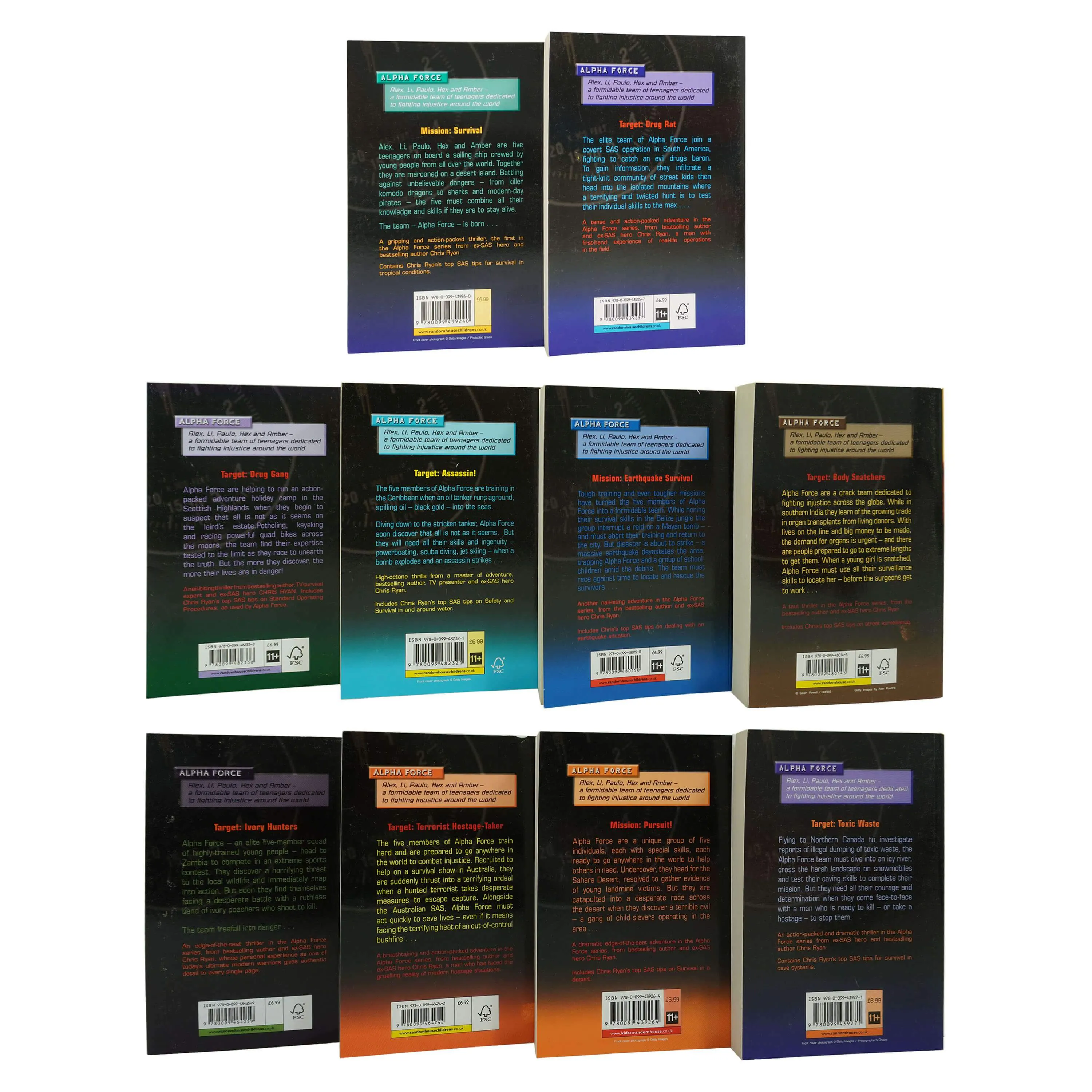 Alpha Force 10 Books Collection Set by Chris Ryan - Ages 9-14 - Paperback