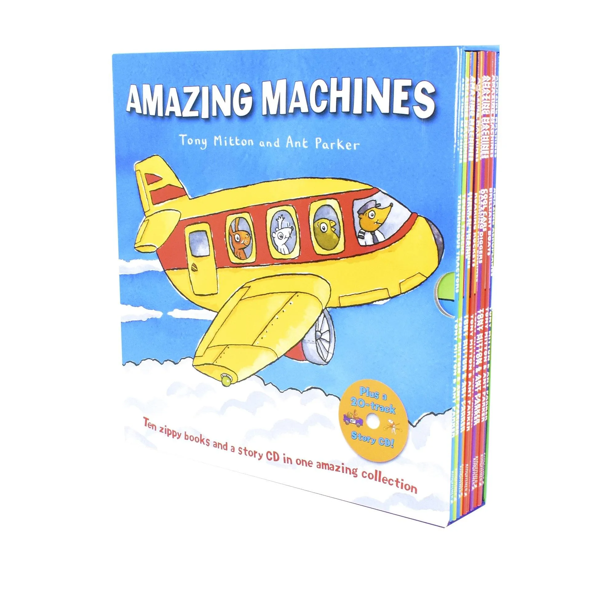 Amazing Machines 10 Books Box Set Collection With CD by Tony Mitton and Ant Parker- Ages 5  - Paperback/Audiobook
