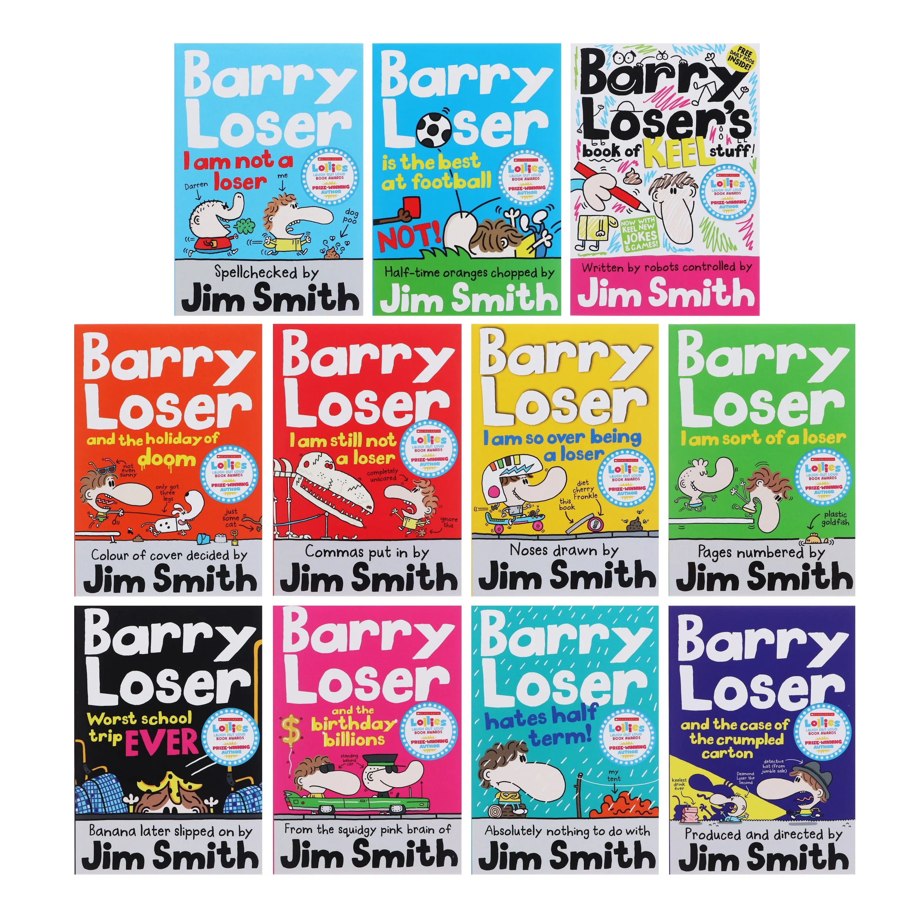 Barry Loser Series By Jim Smith 11 Books Collection Set - Ages 7-9 - Paperback