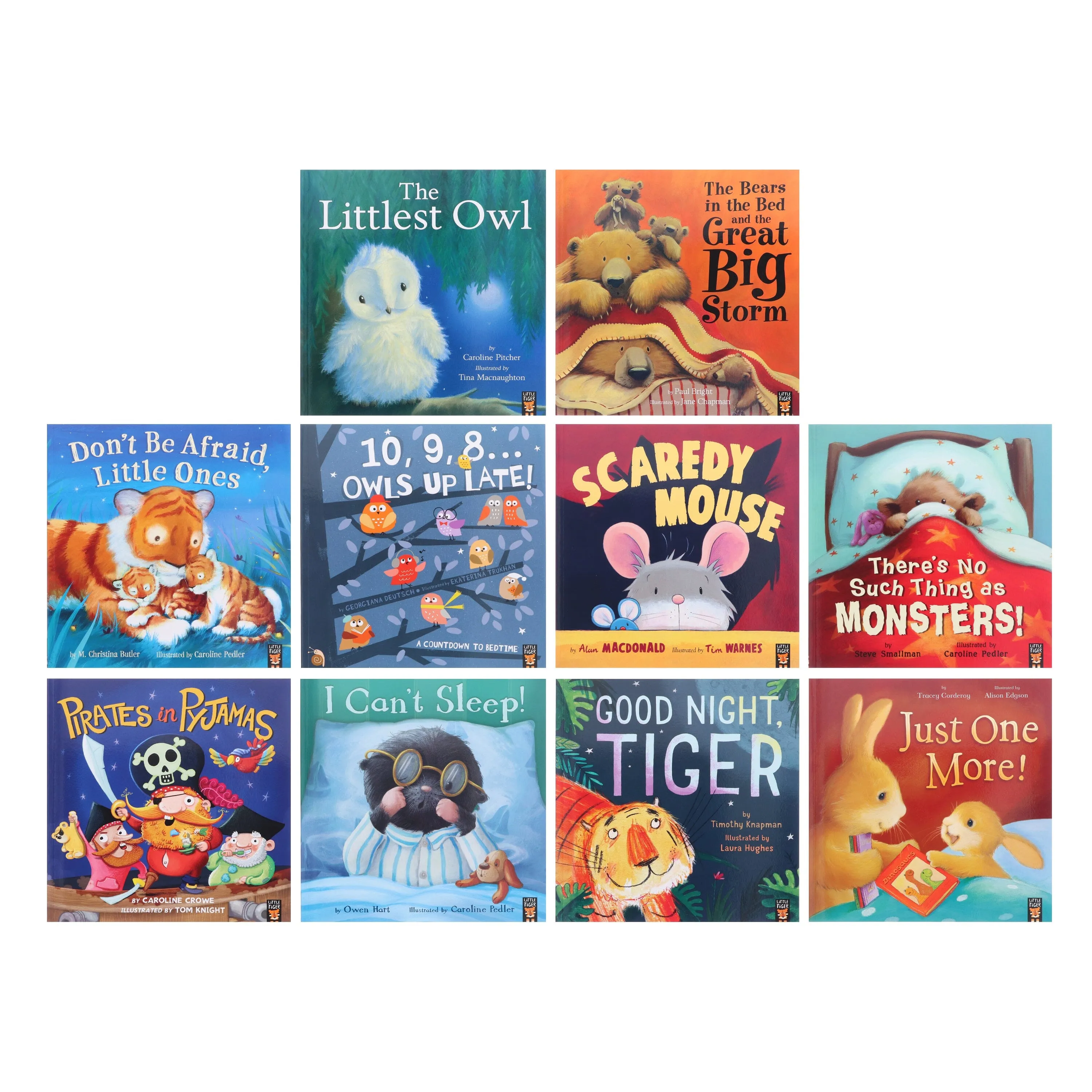Bedtime Stories 10 Books Ziplock Bag Set By Little Tiger - Age 0-5 - Paperback
