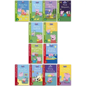 Early Learning Peppa Pig Read it yourself with Ladybird 12 Books Level 1& 2 - Ages 5-7 - Paperback