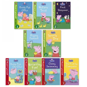 Early Learning Peppa Pig Read it yourself with Ladybird 9 Books Level 1& 2 - Ages 5-7 - Paperback