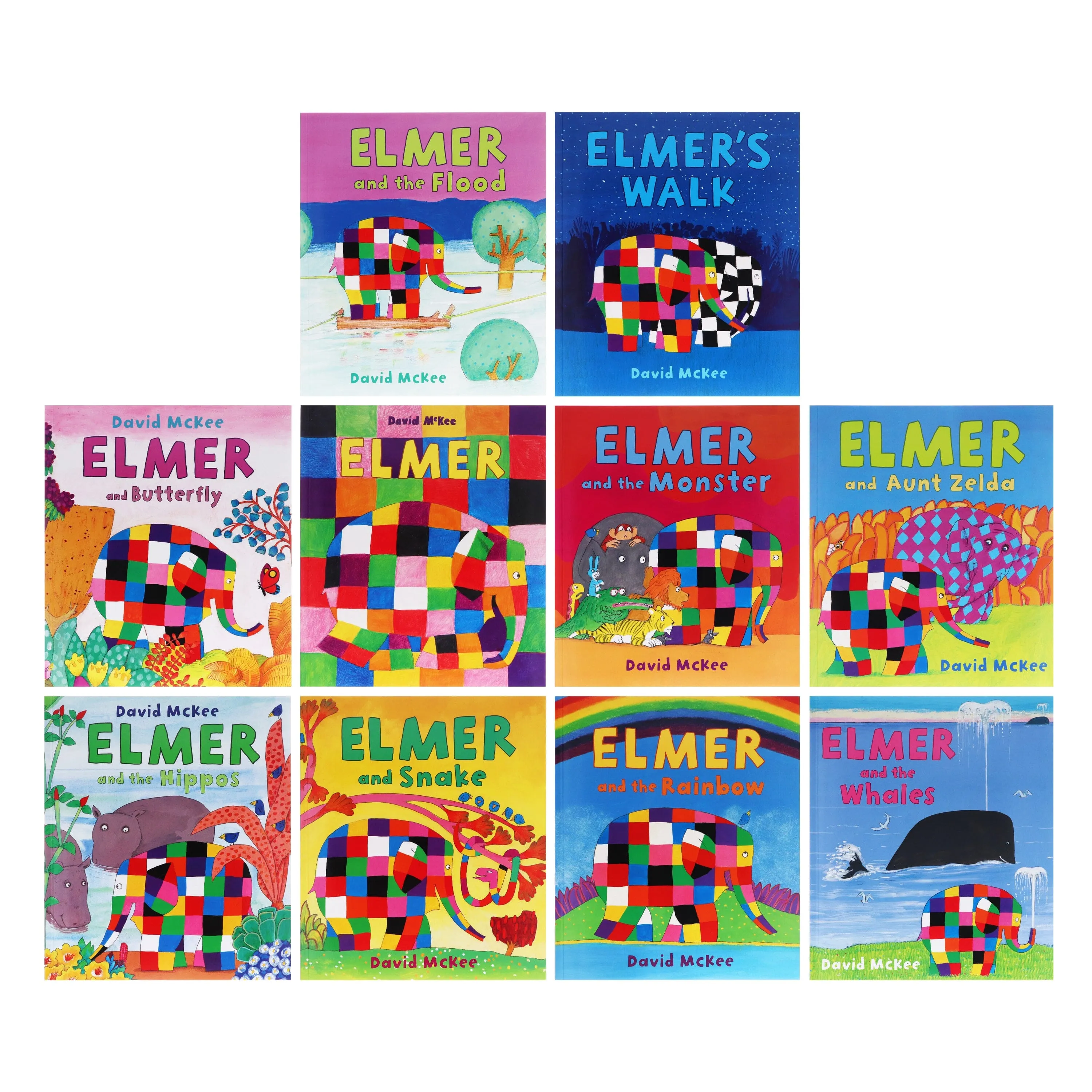 Elmer Children Picture 10 Books Collection Set By David McKee - Ages 5  - Paperback
