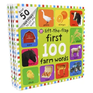 First 100 Lift The Flap Series Collection 4 Board Books Set For little learners- Ages 0-5 - Board books