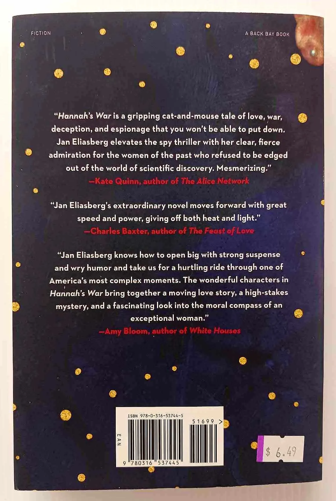 HANNAH'S WAR - Jan Eliasberg