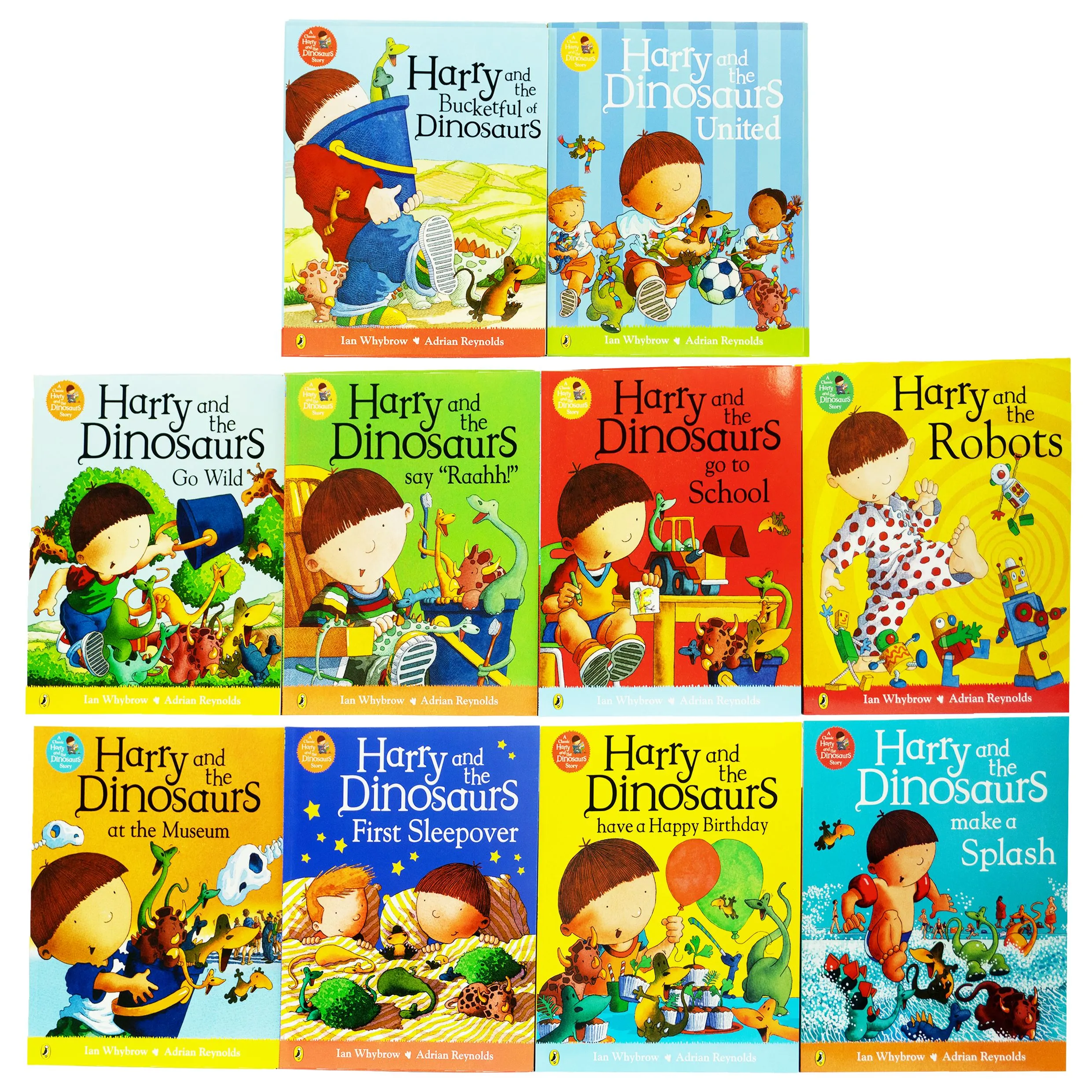 Harry and the Dinosaurs Series By Ian Whybrow: 10 Books Collection Set - Ages 2-7 - Paperback