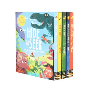Hide and Seek Touch & Feel Lift the Flap 5 Books Collection Box Set by Little Tiger - Ages 0-5 - Hardback