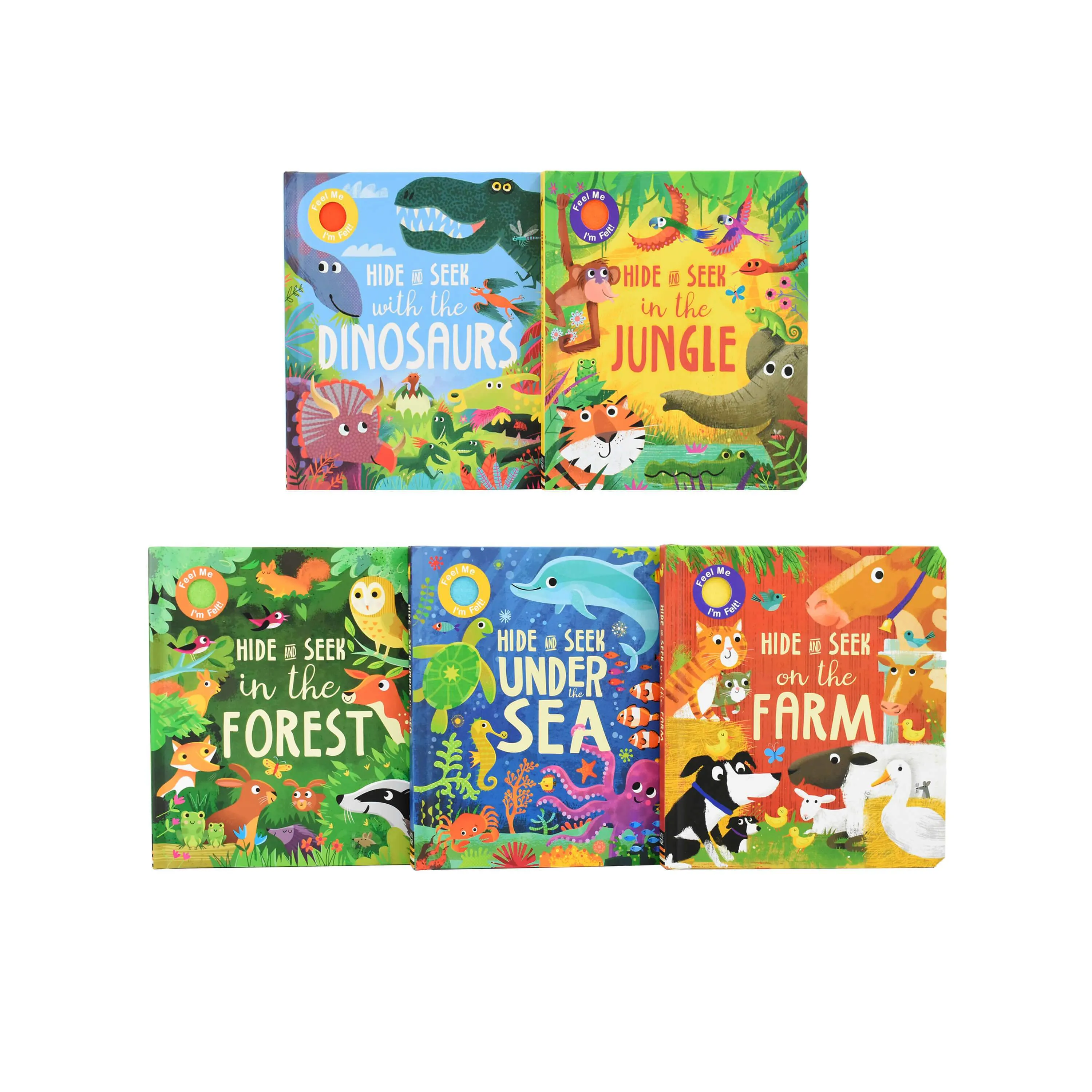 Hide and Seek Touch & Feel Lift the Flap 5 Books Collection Box Set by Little Tiger - Ages 0-5 - Hardback
