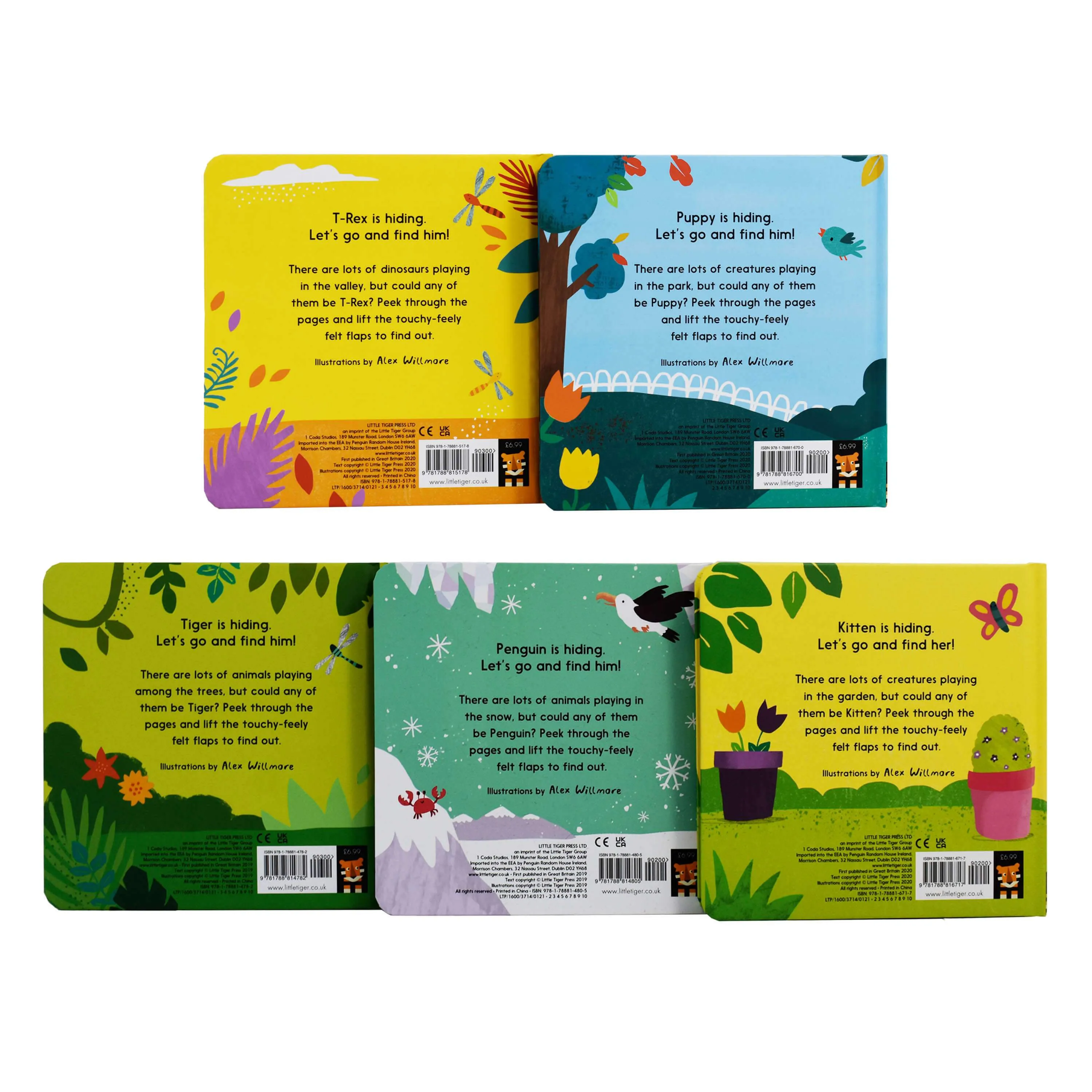 Lets Find the Animals 5 Books Box Set By Little Tigers - Ages 0-5 - Board Books