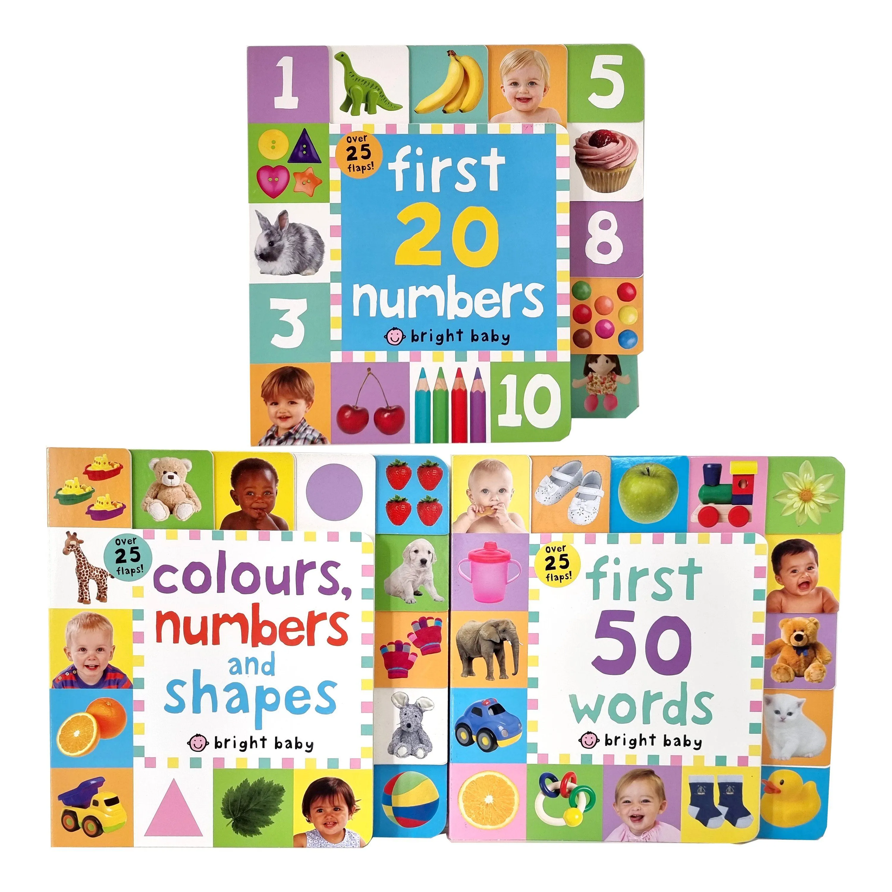 Lift the Flap Tab Books Collection 3 Books Set Preschool Skills, Early Learning By Roger Priddy - Ages 0-5 - Board Book