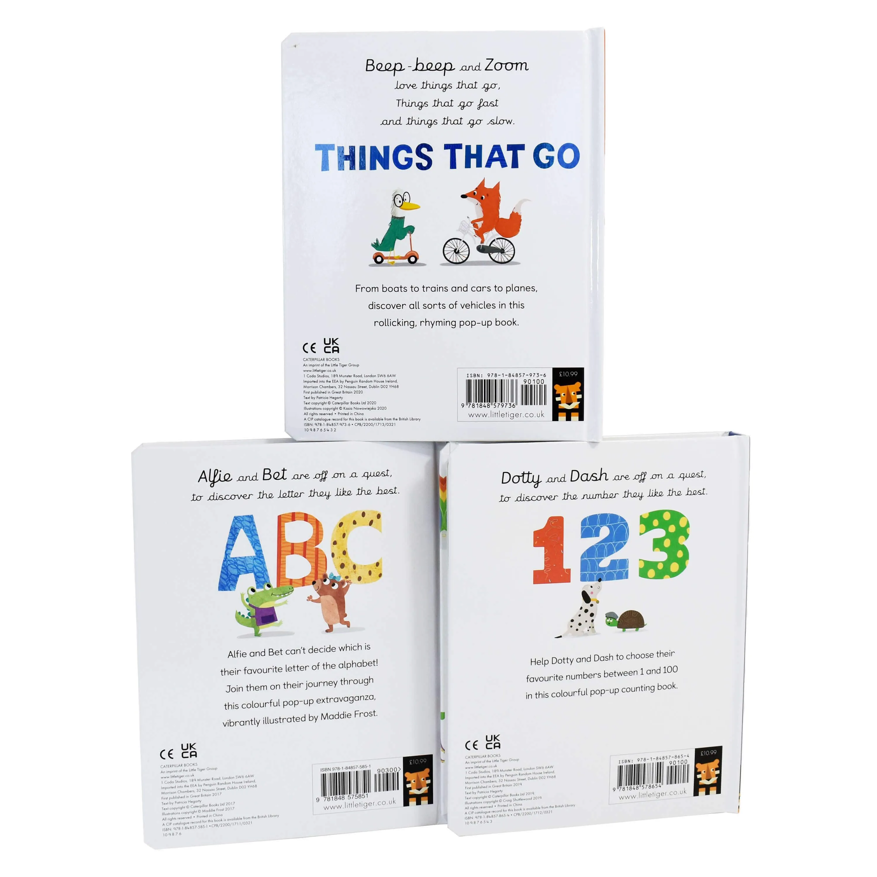 Little Learners Pop Up Collection 3 Books Box Set By Little Tigers - Ages 0-5 - Board Books