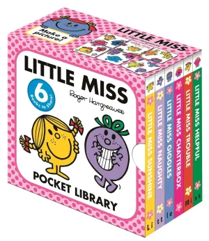 Little Miss 6 Books Pocket Library By Roger Hargreaves - Ages 0-5 - Board Books