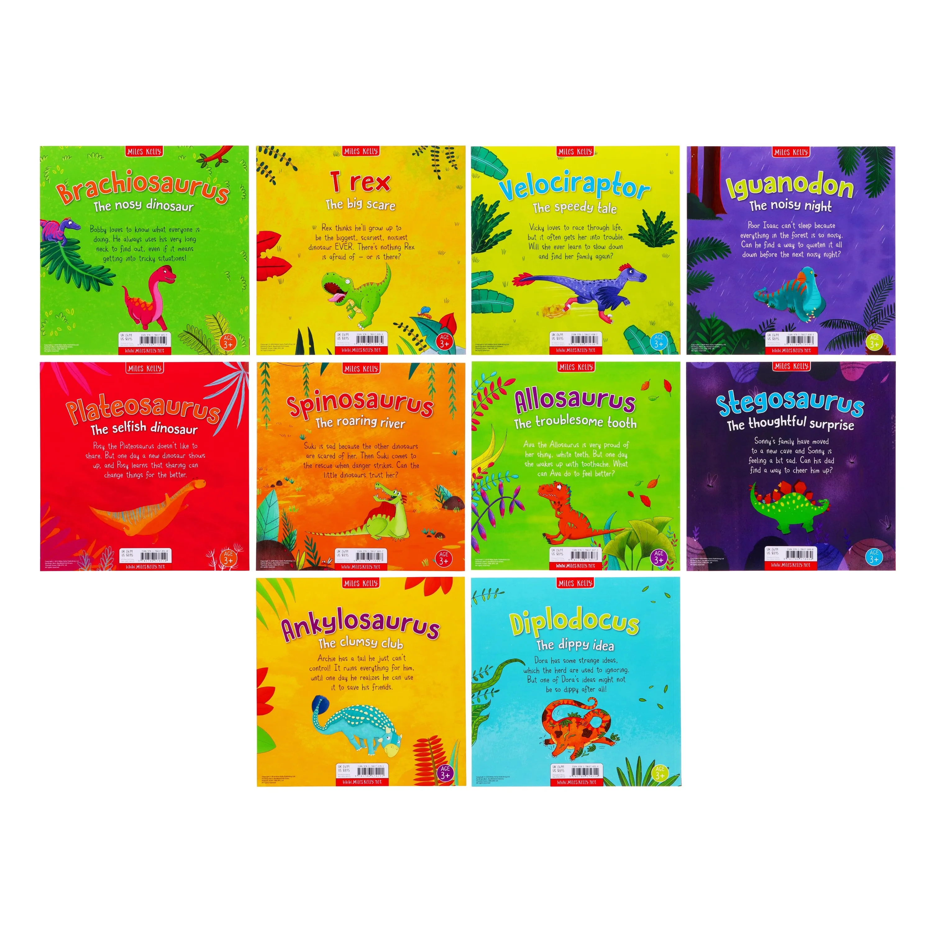 Miles Kelly Dinosaur Adventures 10 Books Collection Set By Catherine Veitch - Ages 2  - Paperback