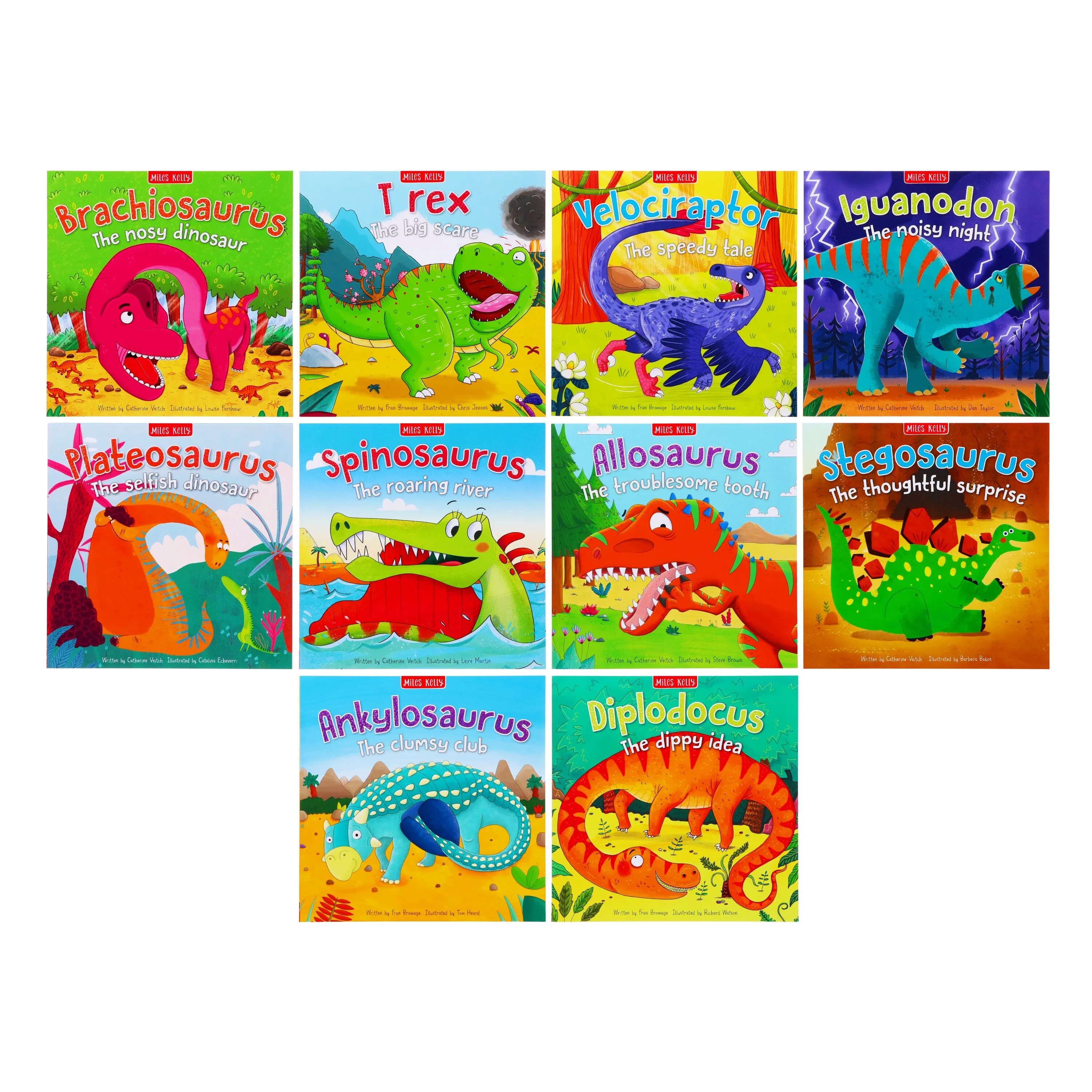 Miles Kelly Dinosaur Adventures 10 Books Collection Set By Catherine Veitch - Ages 2  - Paperback