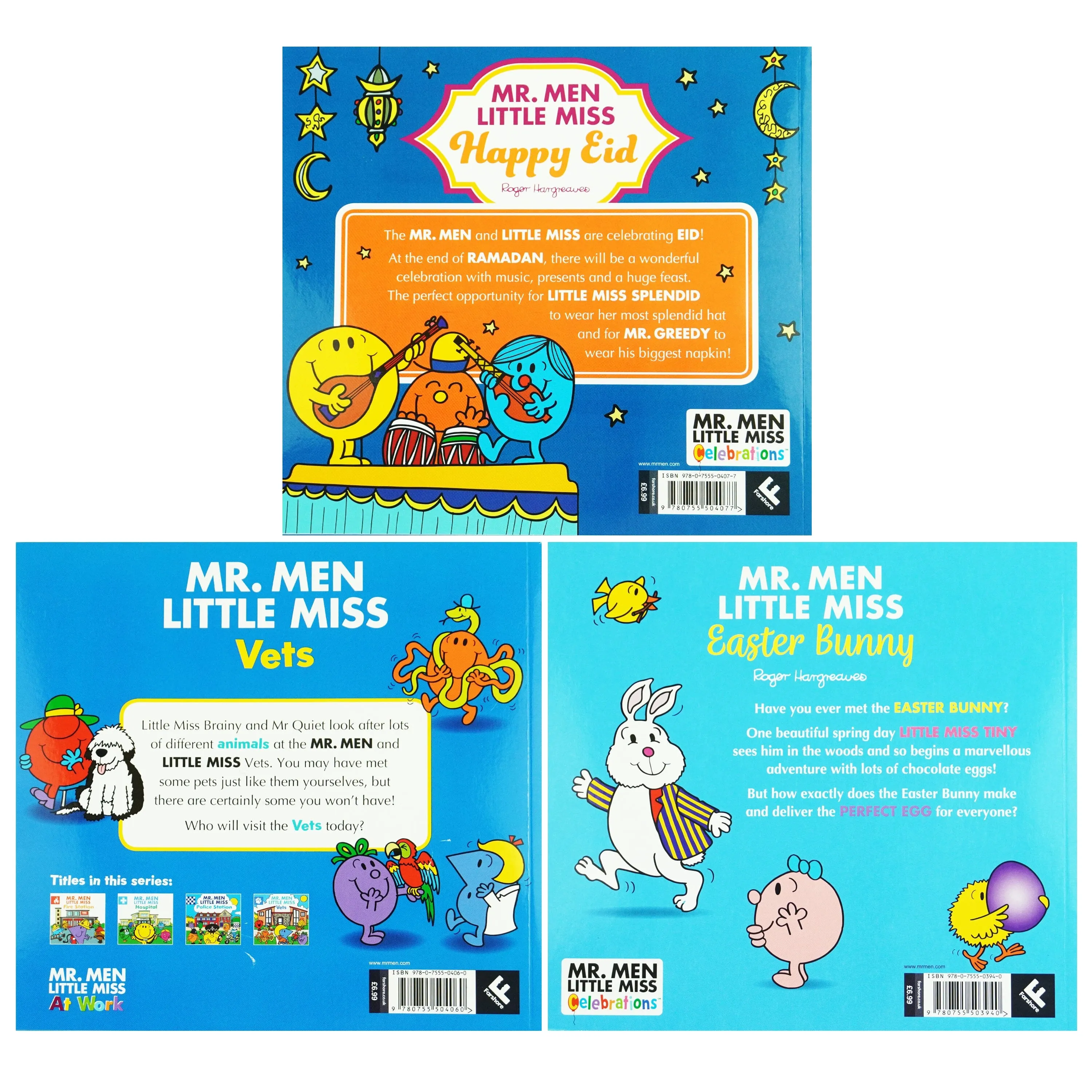 Mr. Men and Little Miss Collection by Roger & Adam Hargreaves 3 Books Set - Ages 3  - Paperback