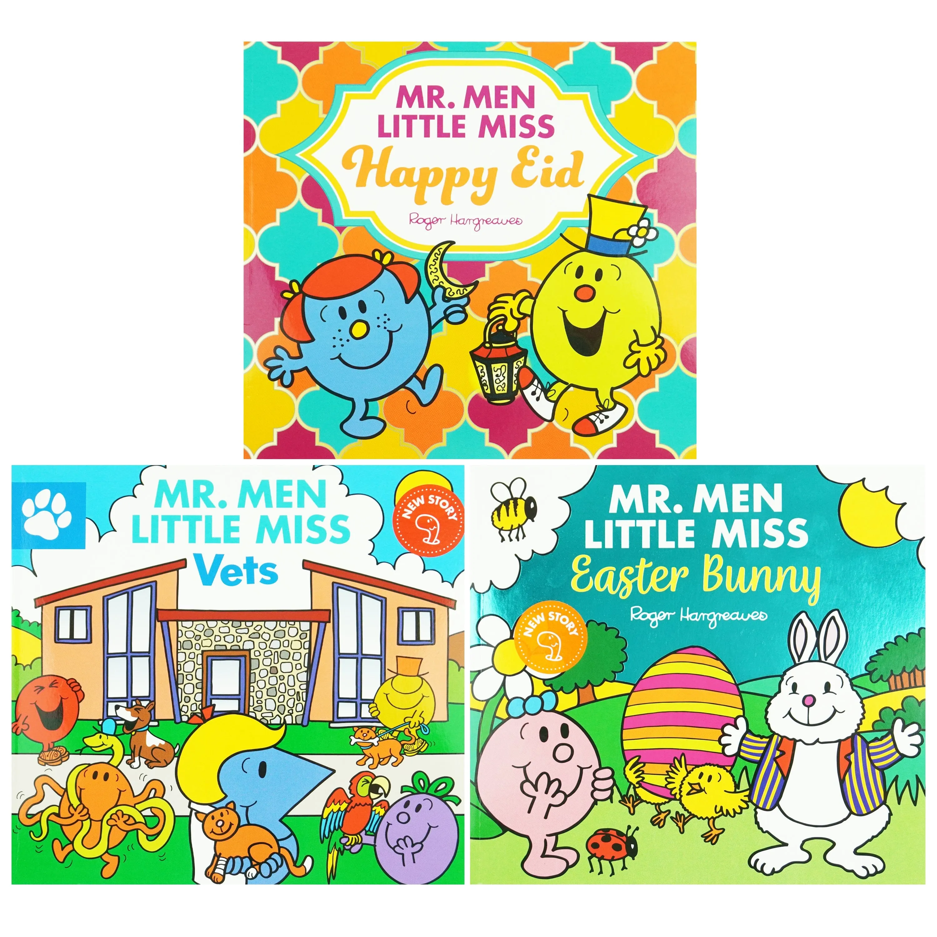 Mr. Men and Little Miss Collection by Roger & Adam Hargreaves 3 Books Set - Ages 3  - Paperback