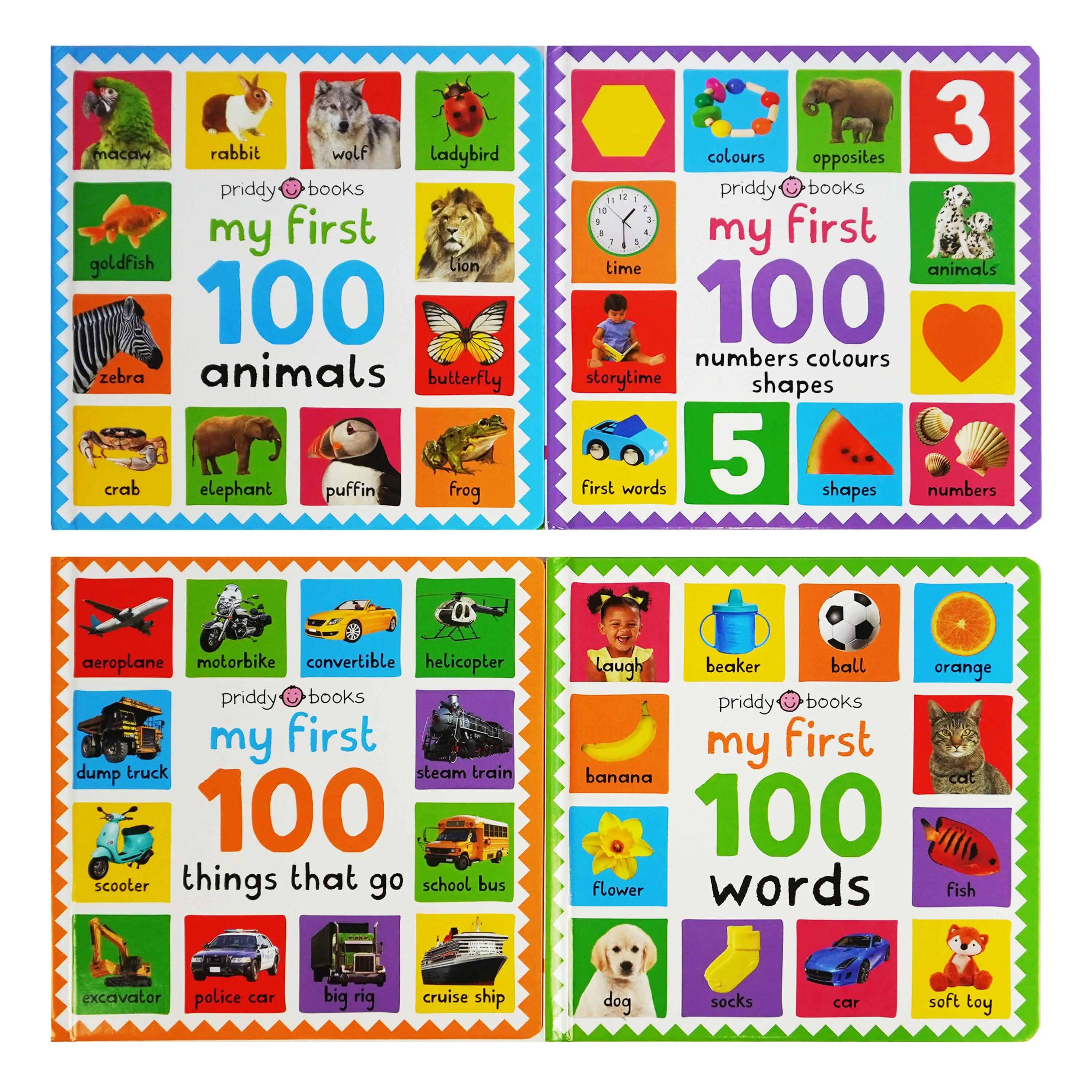 My First 100 Box Set by Roger Priddy 4 Books Collection Set - Ages 2  - Hardback