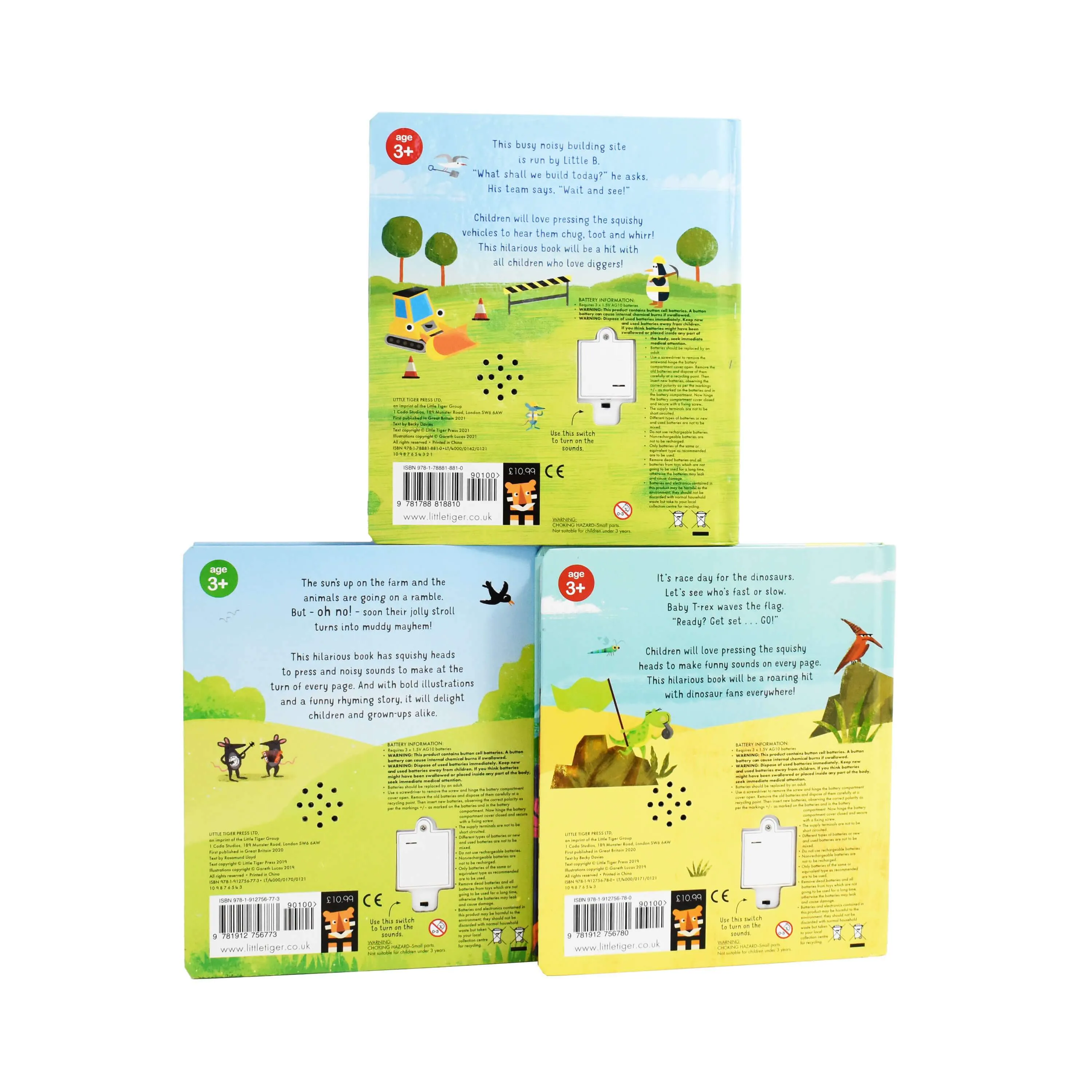 My First Touch and Feel Sound 3 Books Collection Set by Little Tiger - Ages 3-6 - Board book