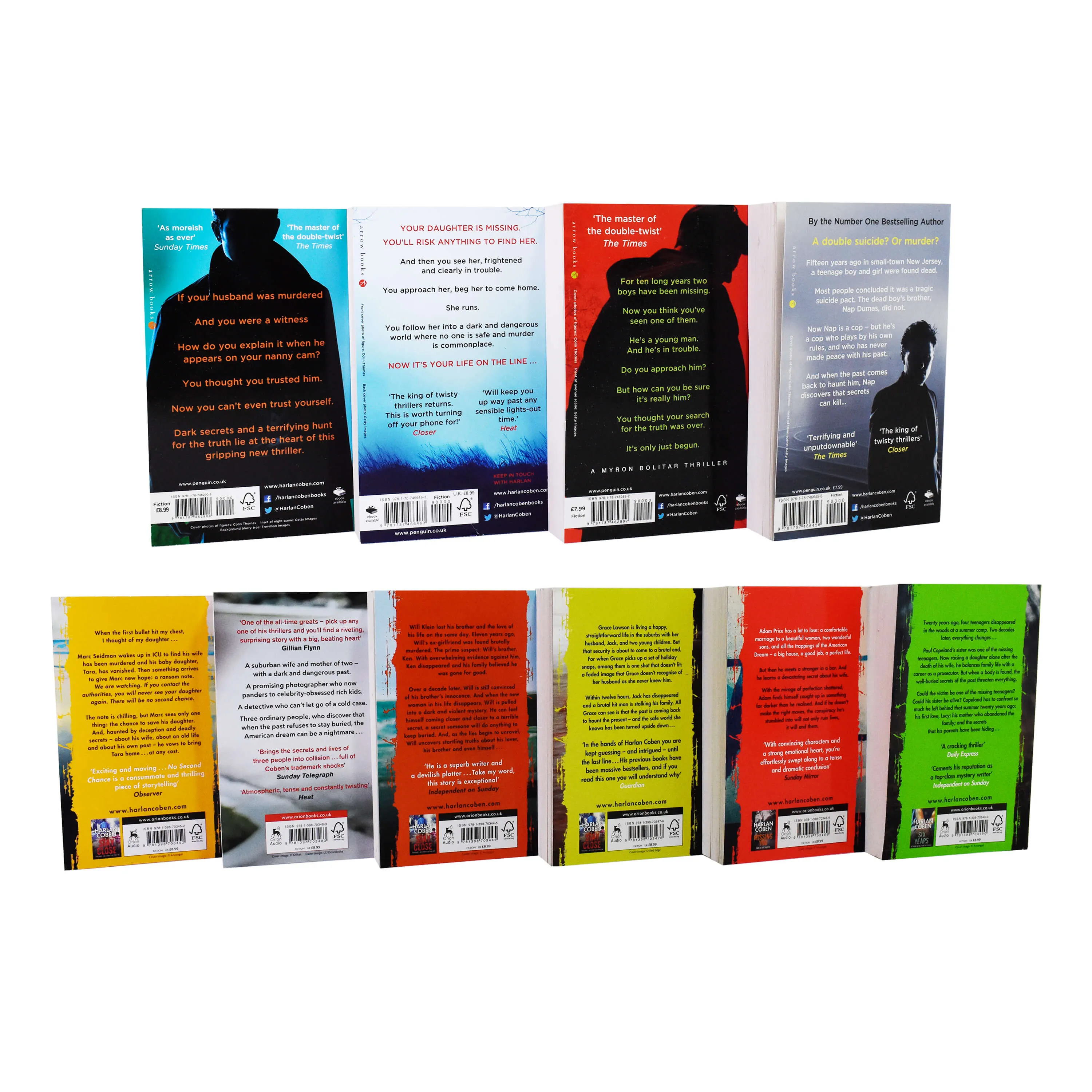 Myron Bolitar Series Collection 1-10 Books Set By Harlan Coben - Young Adult - Paperback