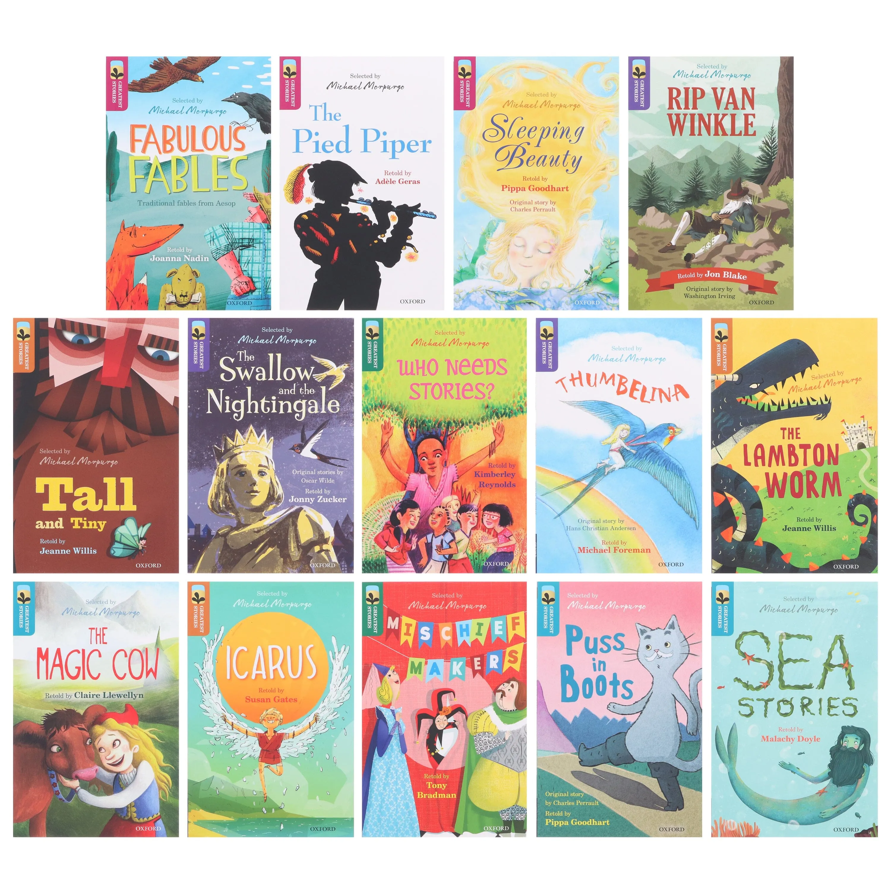 Oxford Reading Tree: Greatest Stories Selected by Michael Morpurgo 14 Books Collection Set - Ages 7  - Paperback