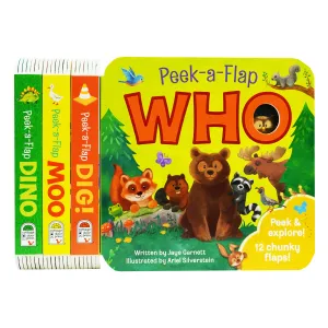 Peek a Boo Dig! Fun Children's Interactive Lift a Flap by Jaye Garnett 4 Books Collection Set - Ages 2  years - Board Book