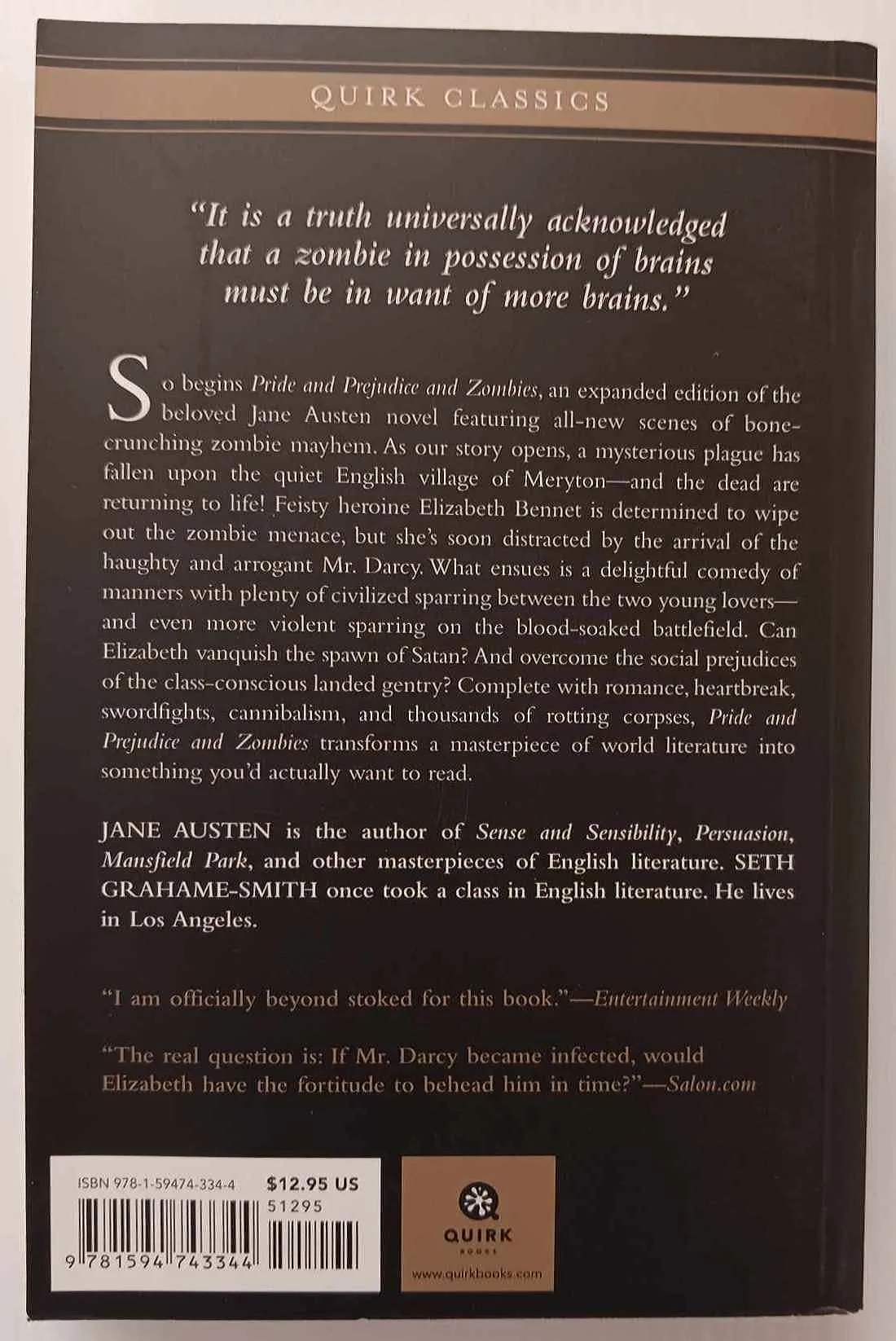PRIDE AND PREJUDICE AND ZOMBIES - Jane Austen, Seth Grahame-Smith