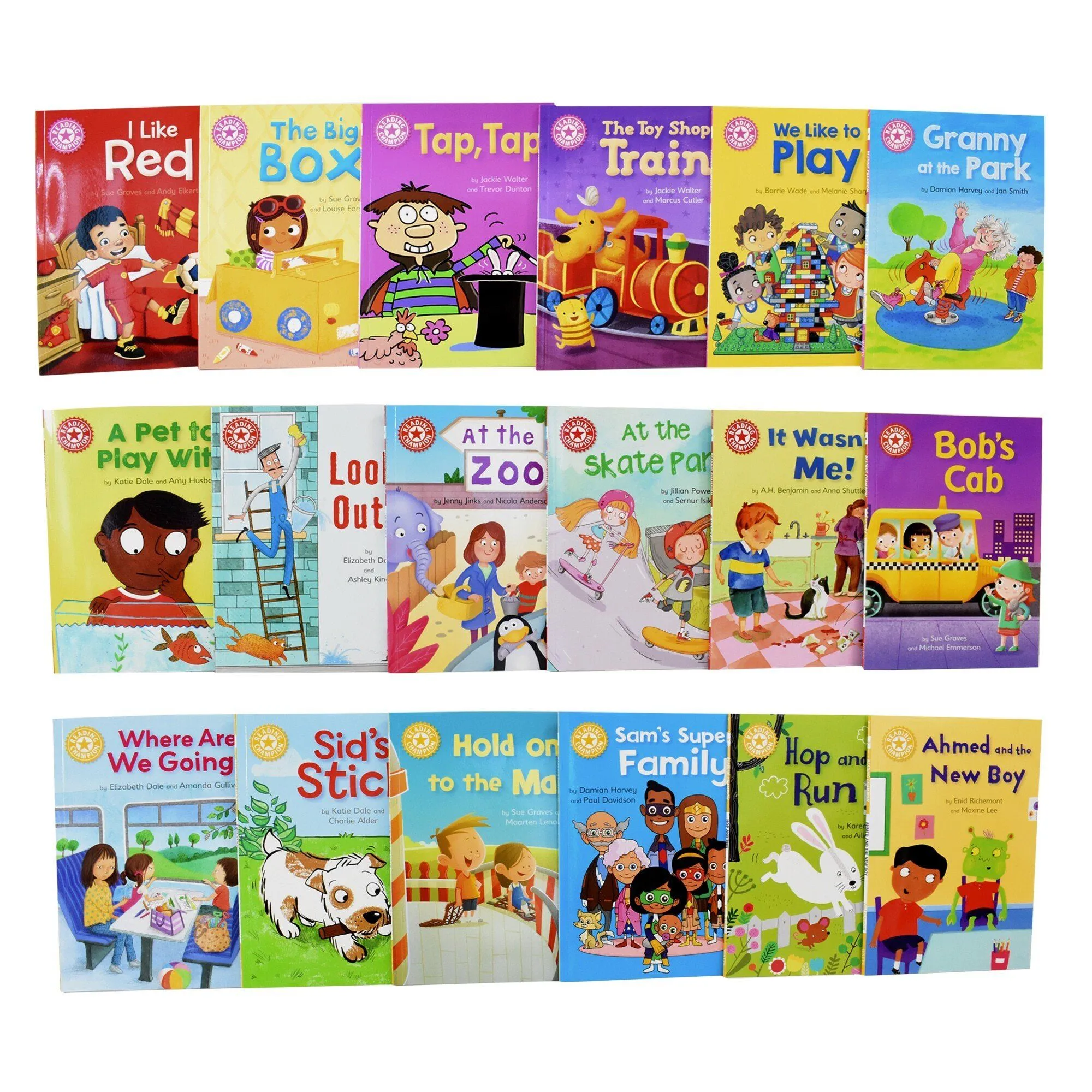 Reading Champions for Beginners and Developing Readers 60 Books Set Level 1 to 10  - Ages 0-7- Paperback