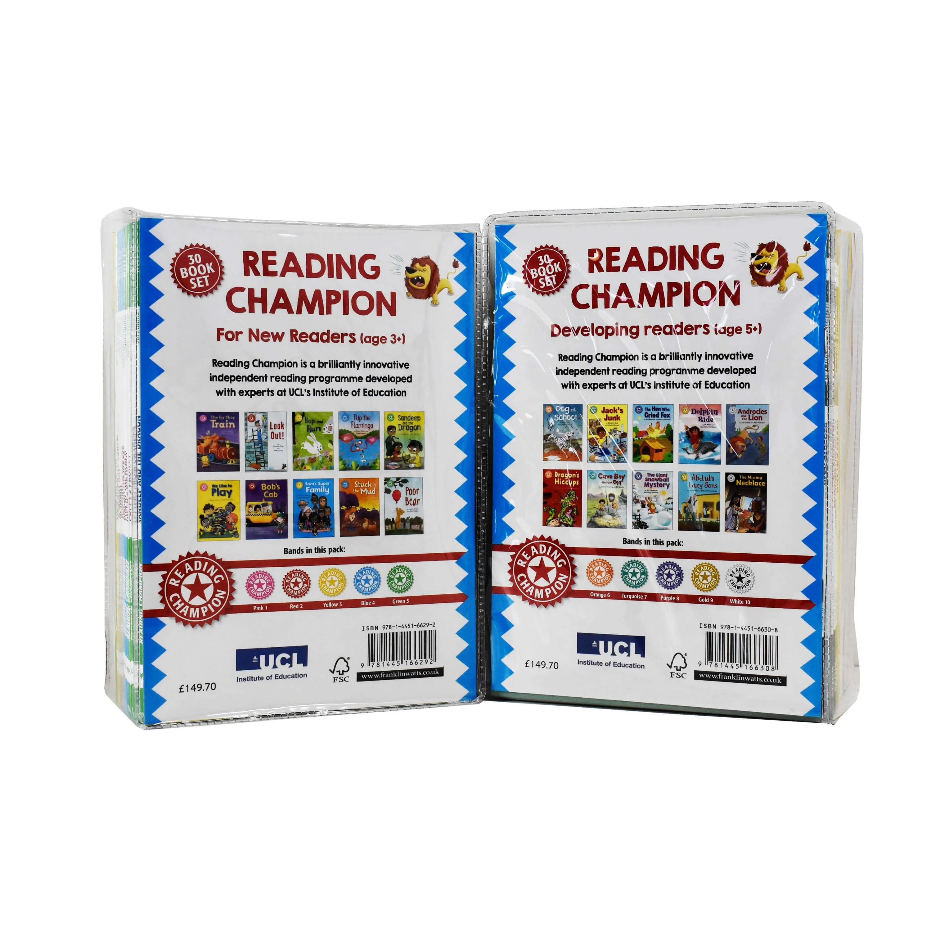 Reading Champions for Beginners and Developing Readers 60 Books Set Level 1 to 10  - Ages 0-7- Paperback