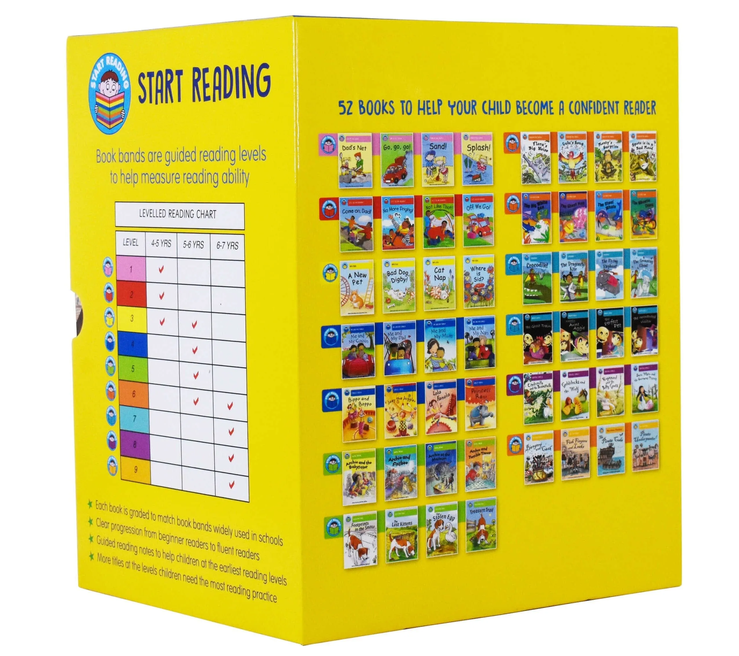 Start Reading 52 Books Collection Box Set Level 1 to 9  - Ages 5-7 - Paperback - Wayland