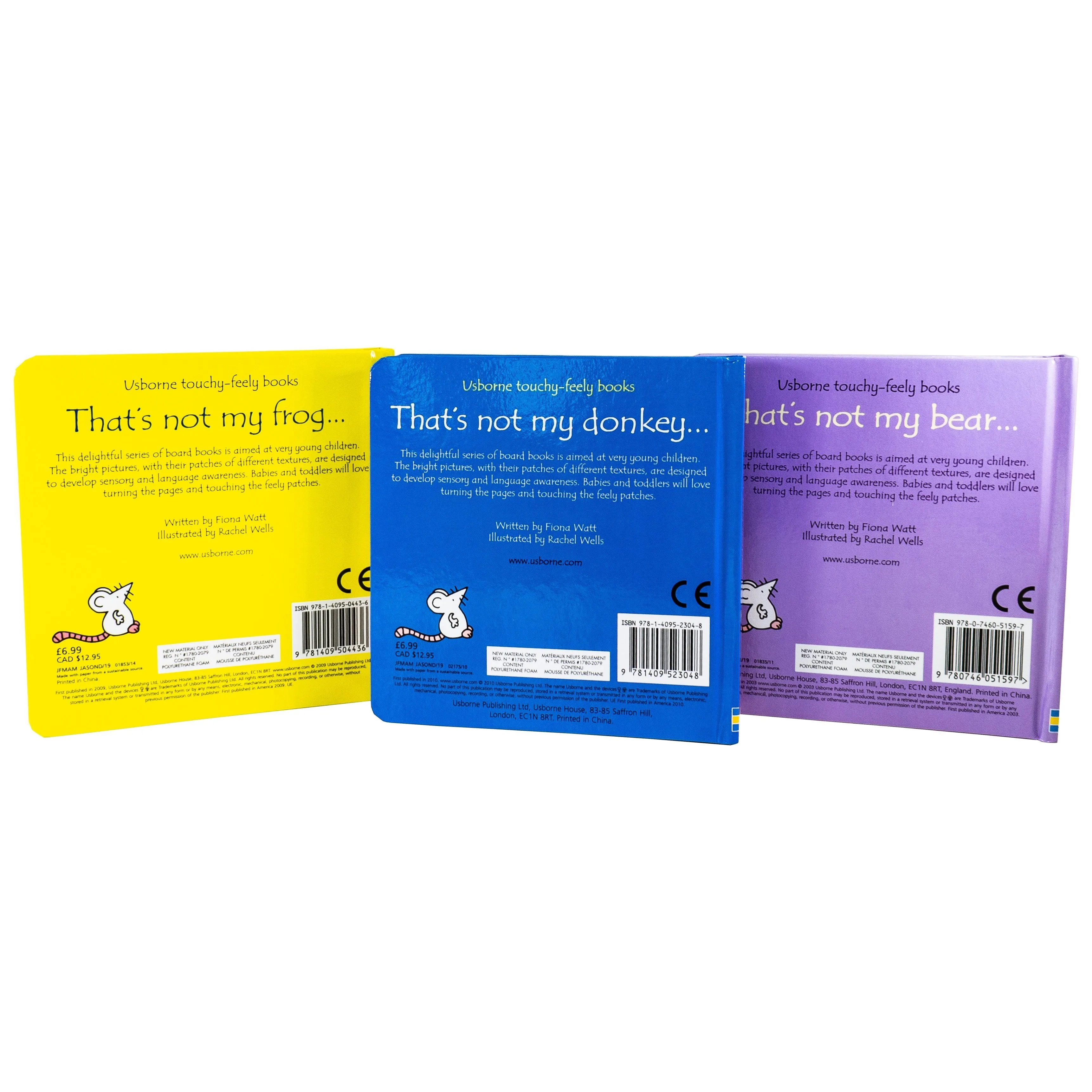 That's not my frog/bear/donkey... 3 Books Collection Set by Fiona Watt & Rachel Wells - Ages 0-5 - Board Book