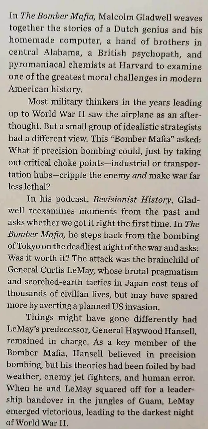 THE BOMBER MAFIA - Malcolm Gladwell
