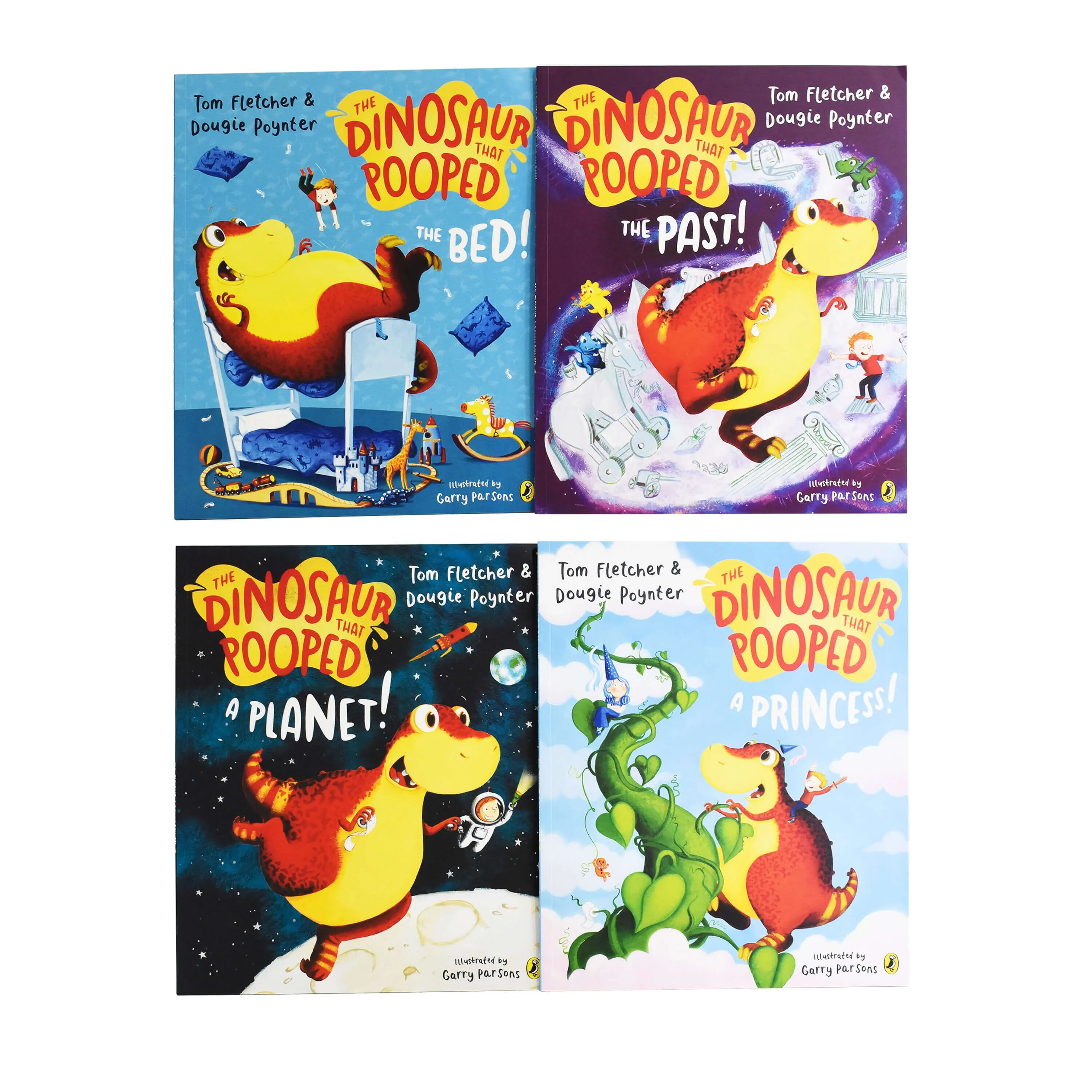 The Dinosaur That Pooped 4 Books Collection By Tom Fletcher and Dougie Poynter - Ages 2-6 - Paperback