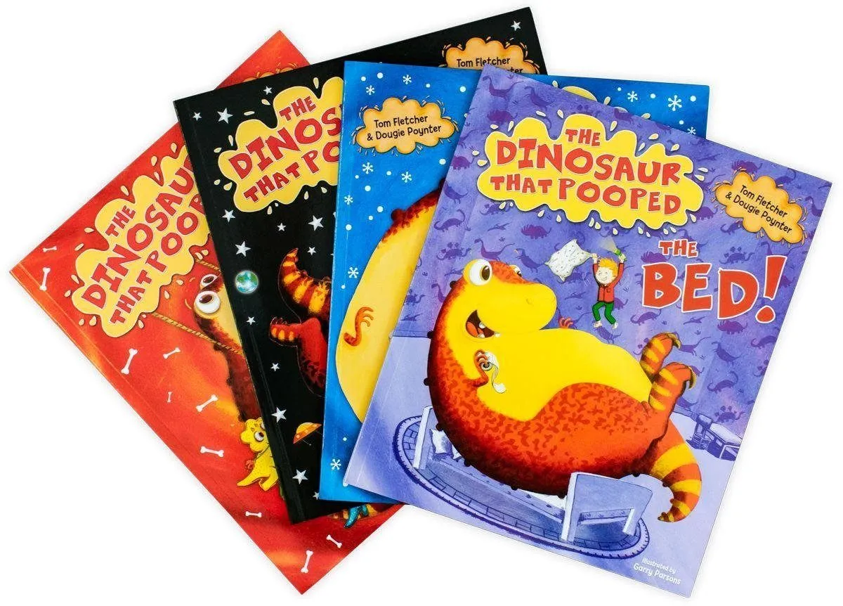 The Dinosaur that Pooped 4 Books Collection By Tom Fletcher and Dougie Poynter - Ages 5-7 - Paperback