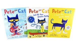 The Pete the Cat Series 3 Books Collection Set By Eric Litwin - Ages 3  - Paperback
