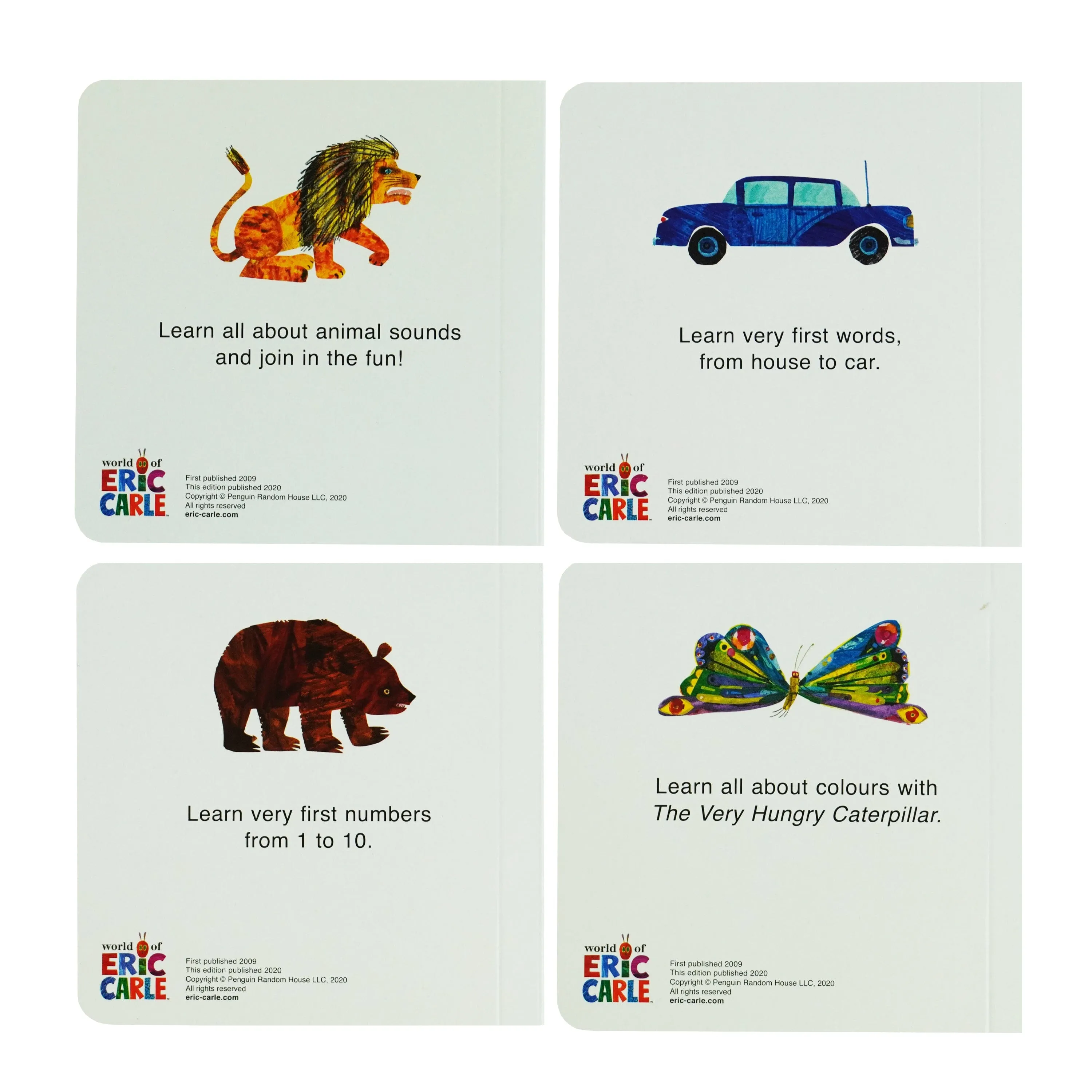 The Very Hungry Caterpillar: My First Library 4 Books Collection Set by Eric Carle - Ages 2  - Board Book