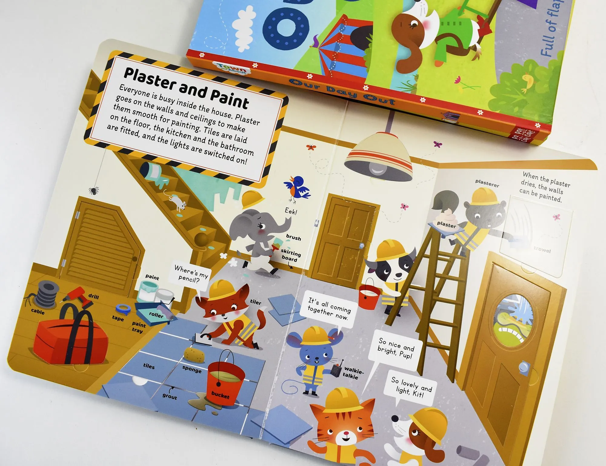 Town & About Full Of Flaps & Facts 4 Board Books Children Set By Rebecca Gerlings - Ages 0-5