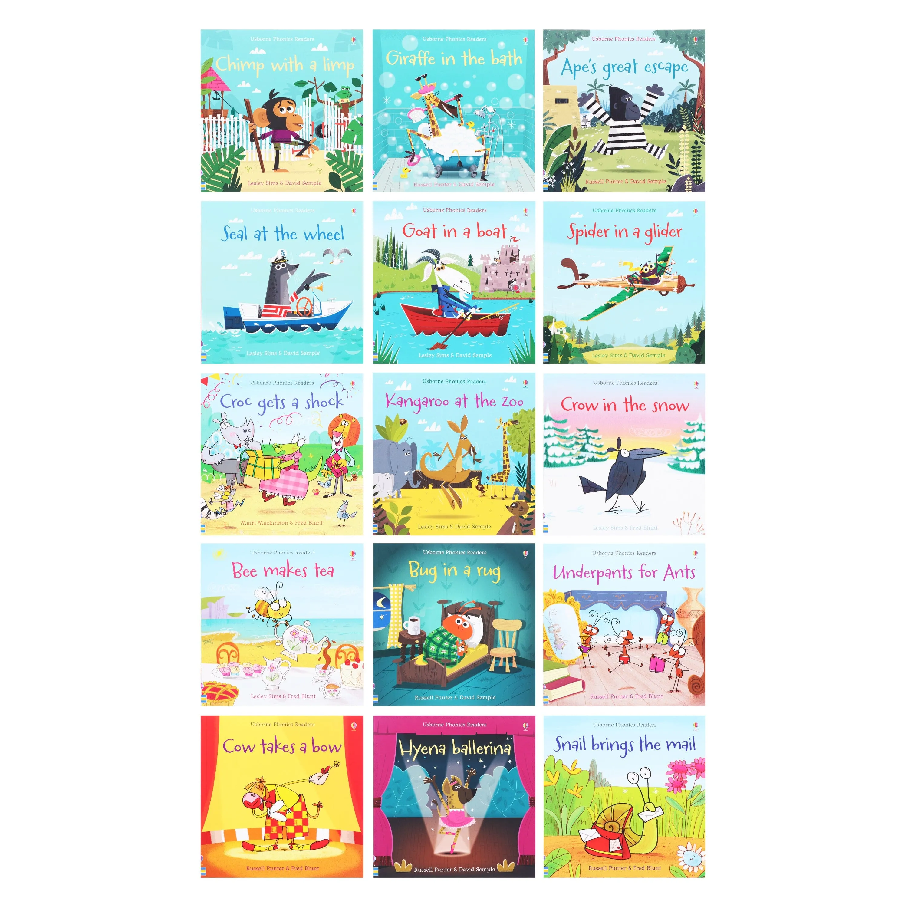 Usborne First Phonics Reading Library 15 Books - Ages 0-5 - Paperback