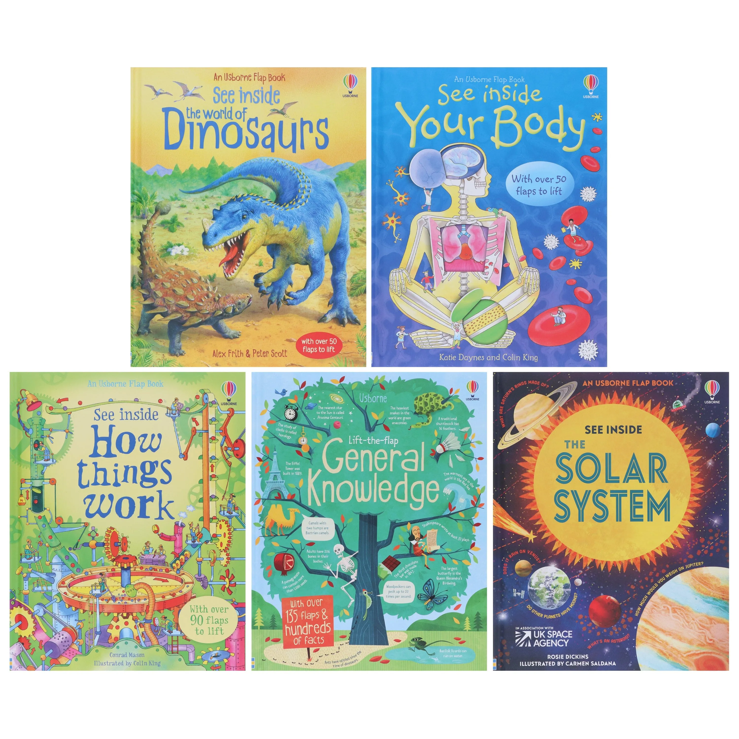 Usborne Lift The Flap See Inside Series Collection 1: 5 Books Set - Ages 6  - Board Book