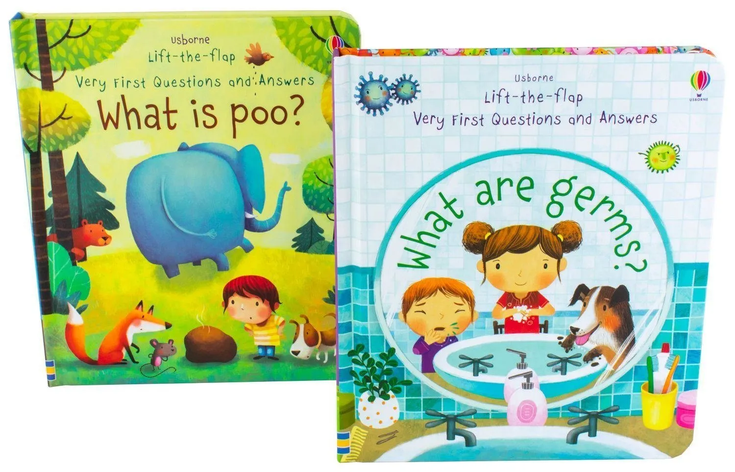 Usborne Lift-the-Flap Very First Questions and Answers 2 Books Set By Katie Daynes - Age 0-5 - Board Books