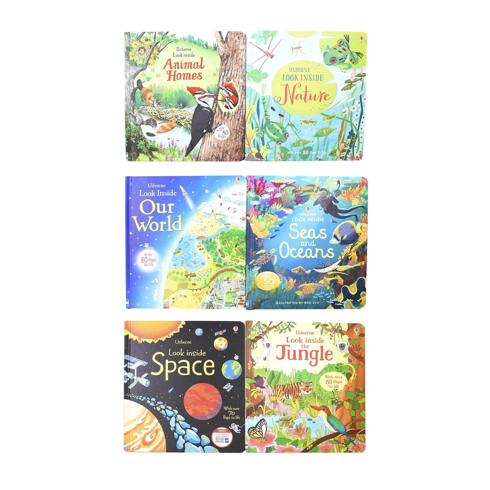 Usborne Look Inside 6 Books Collection Set - Ages 5-7 - Hardback