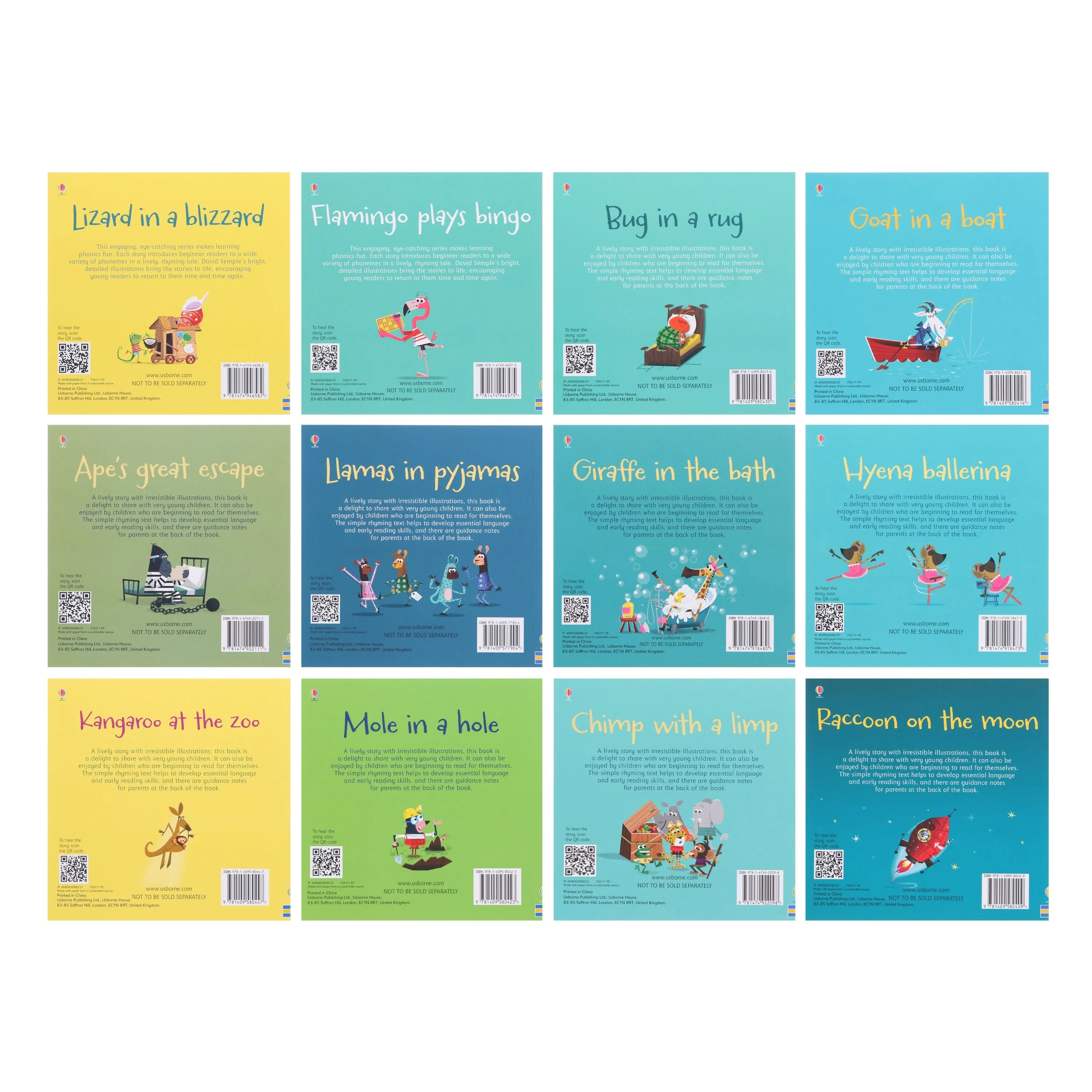 Usborne My First Phonics Reading Library 12 Books Box Set - Ages 0-5 - Paperback