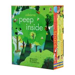 Usborne Peep Inside 3 Books Box By Anna Milbourne – Ages 0-5 - Hardback