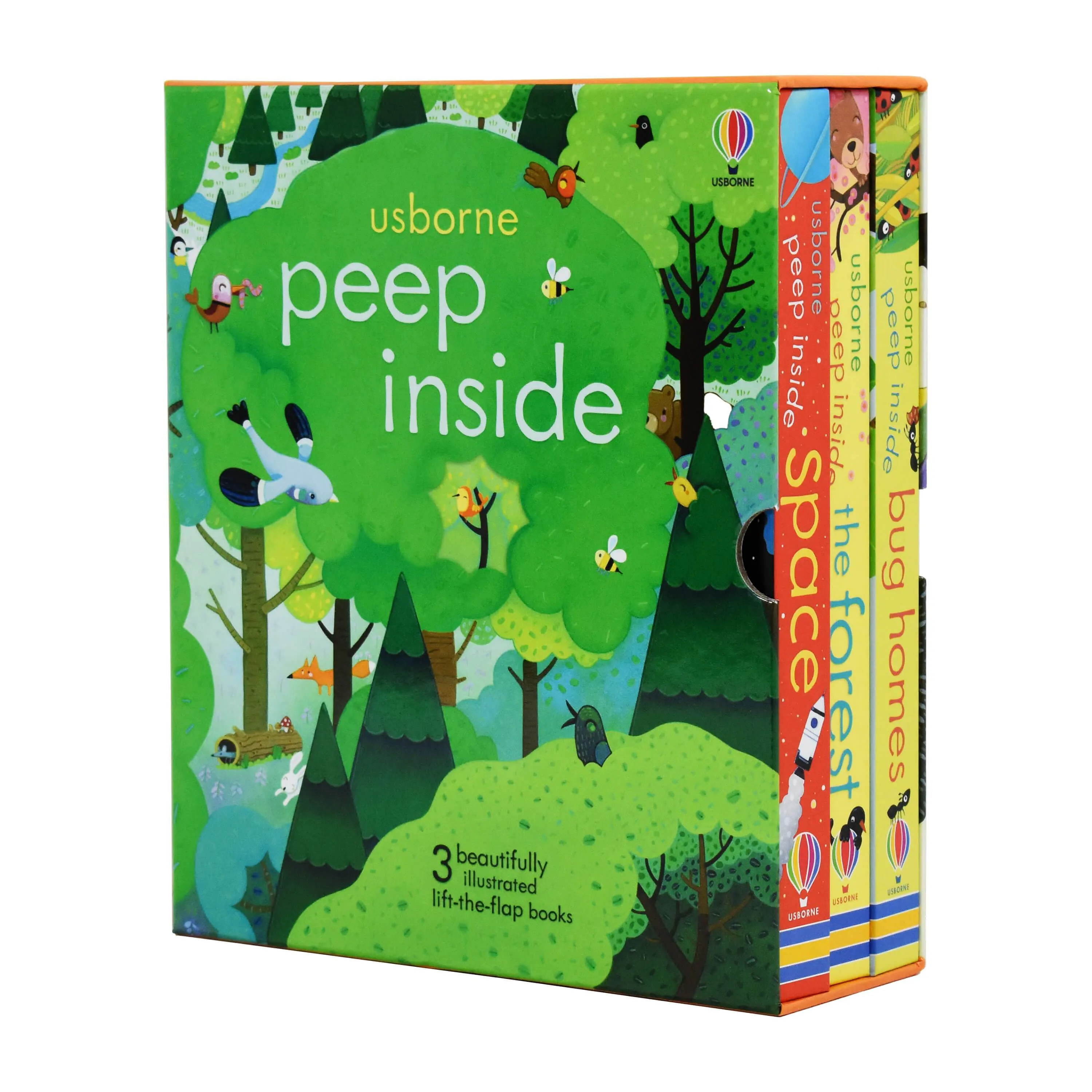 Usborne Peep Inside 3 Books Box By Anna Milbourne – Ages 0-5 - Hardback
