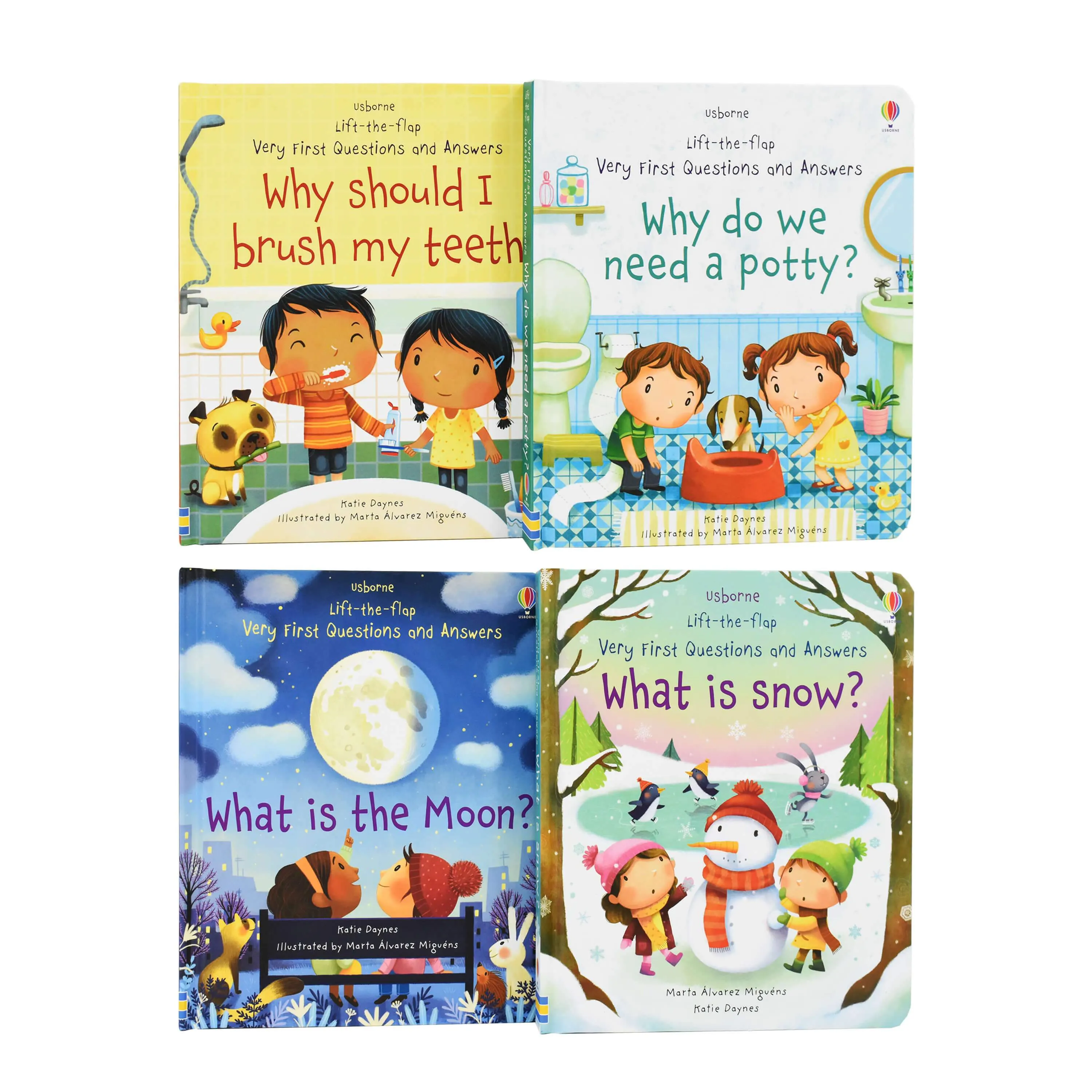 Usborne Very First Questions and Answers 4 Board Books Box by Katie Dayne - Ages 0-5 - Board Book