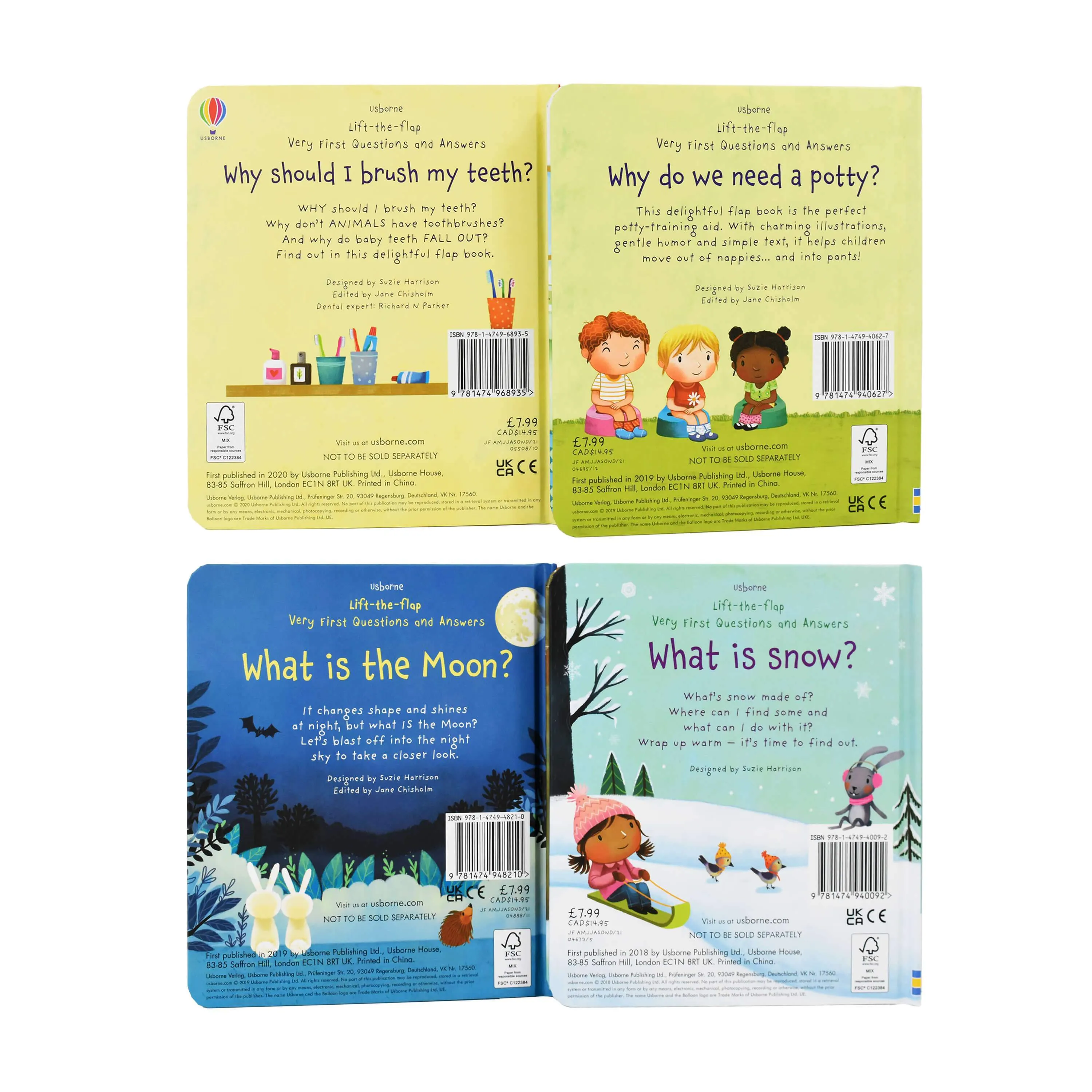 Usborne Very First Questions and Answers 4 Board Books Box by Katie Dayne - Ages 0-5 - Board Book
